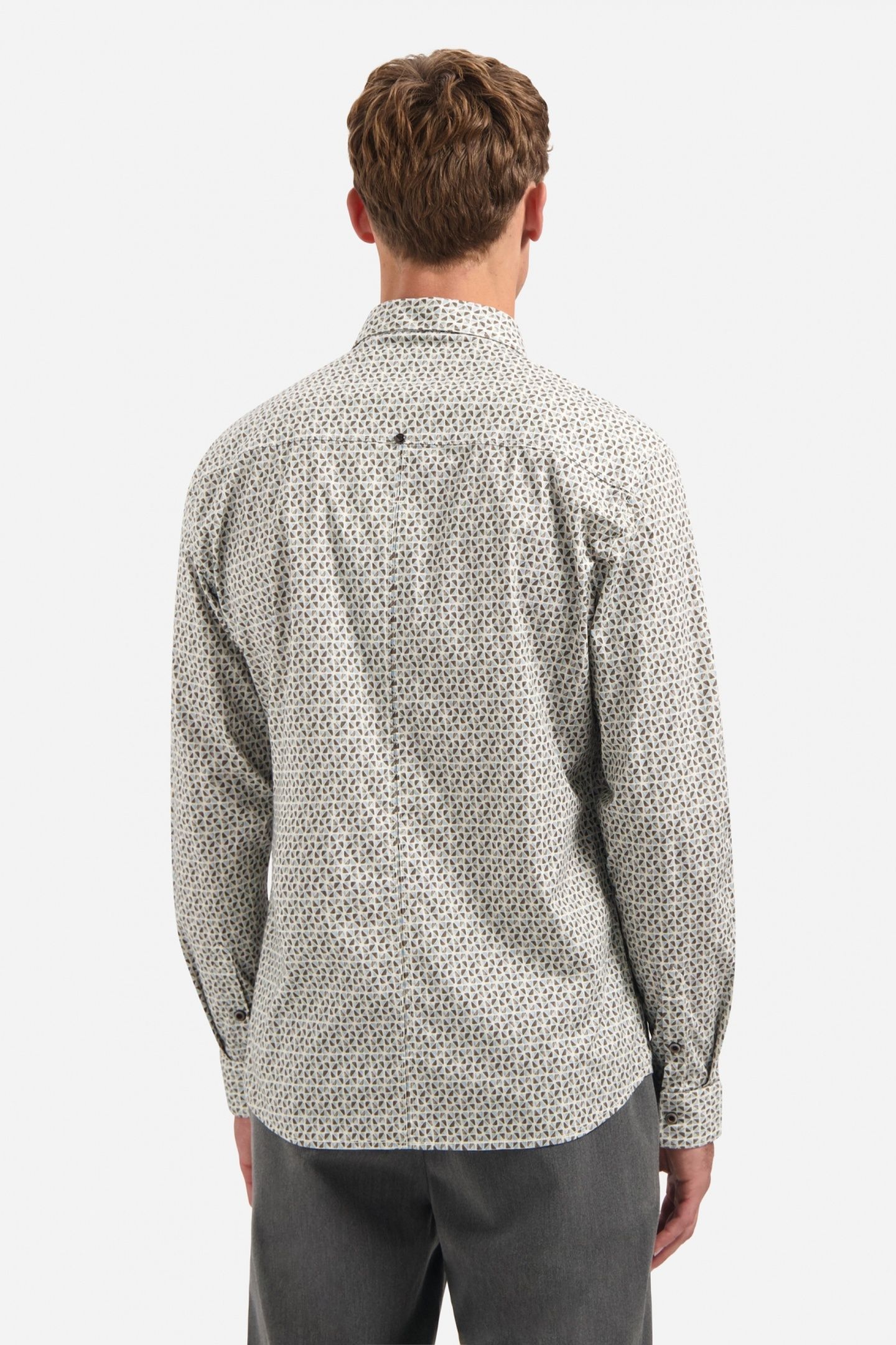 SHIRT STRETCH ALLOVER PRINTED TAUPE 3