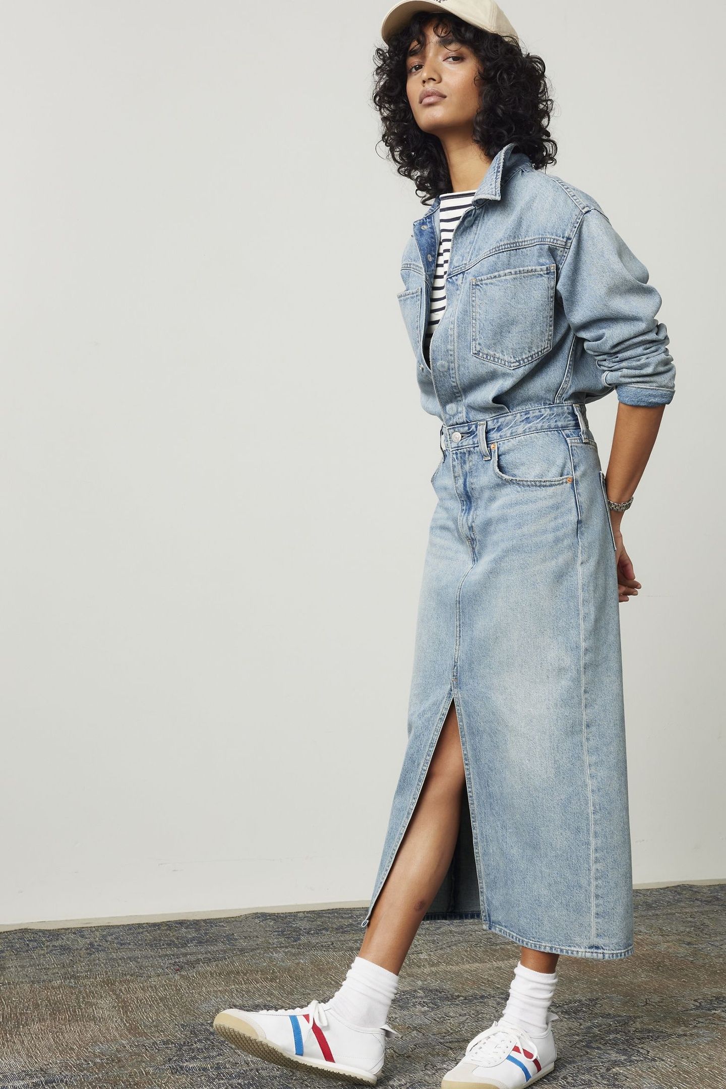 DENIM MIDI SHIRT DRESS 2
