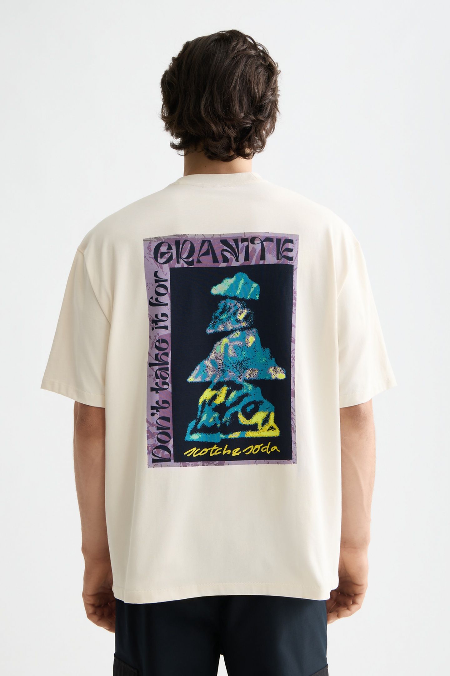 LOOSE FIT FRONT AND BACK ARTWORK T-SHIRT EGGNOG 3