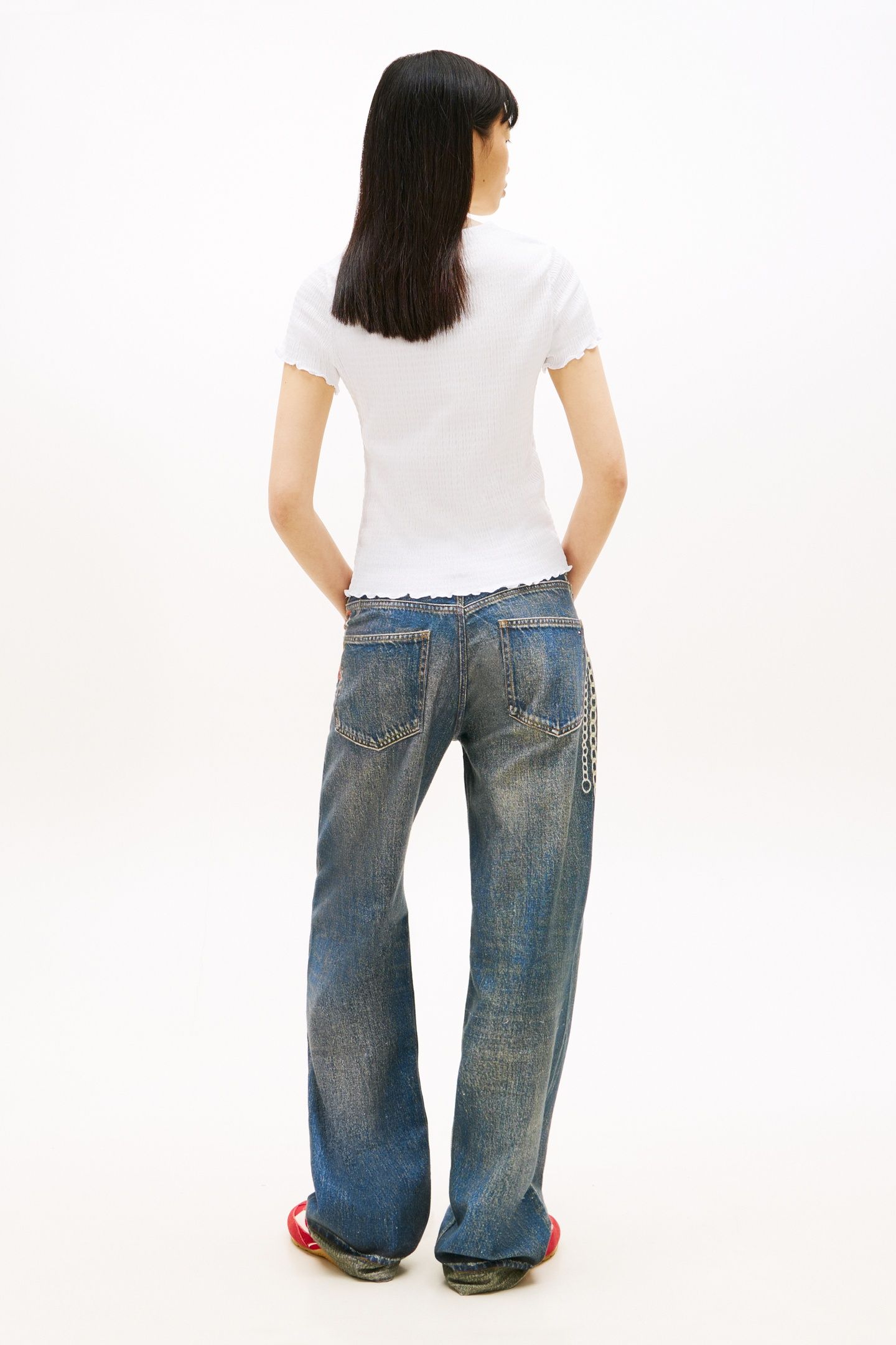 SLIM SMOCK SS TEE ECRU 3