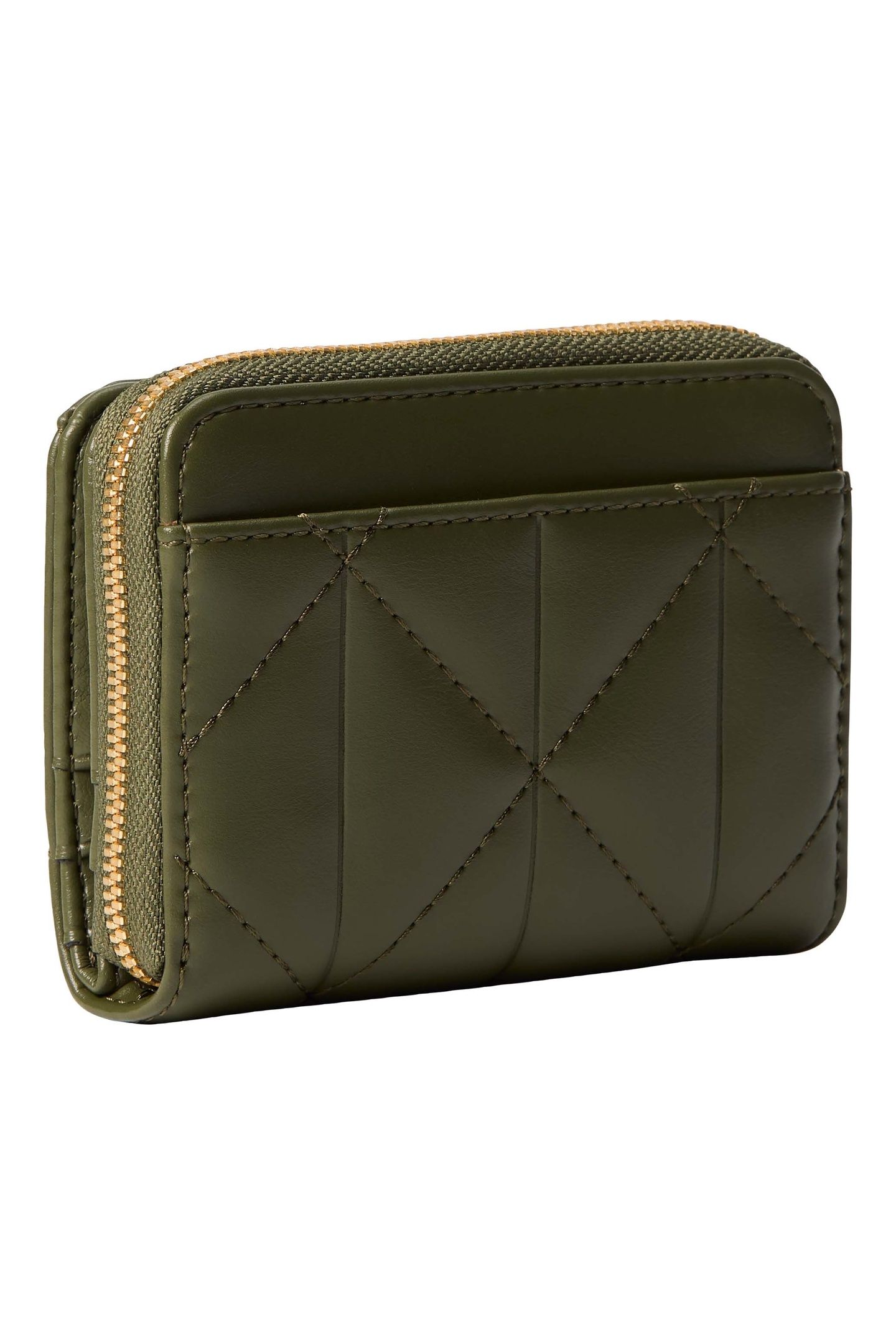 QUILTED FLAP ZIP AROUND WALLET CYPRESS 2