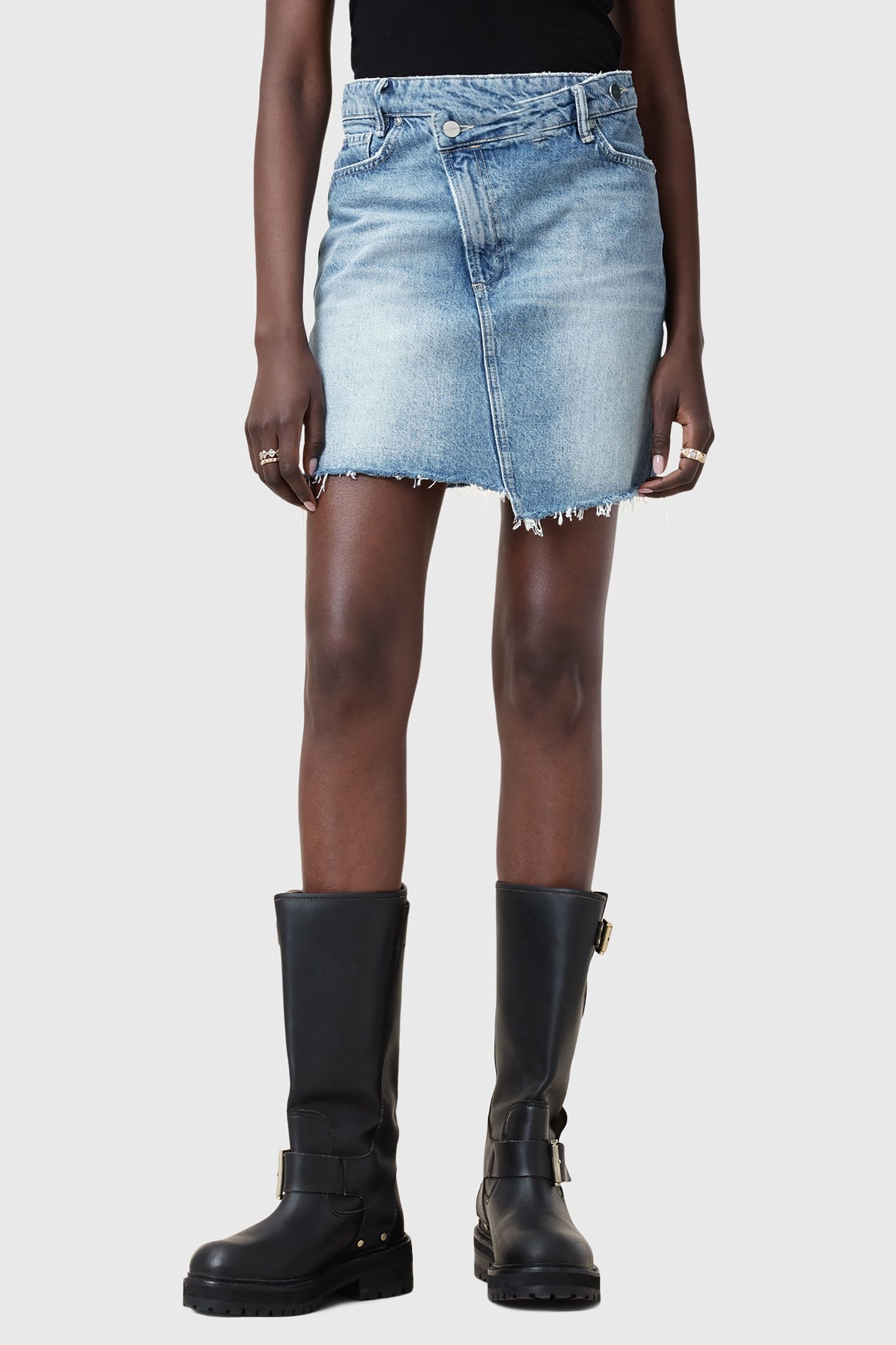AKI CROSSOVER SKIRT LIGHT INDIGO 2