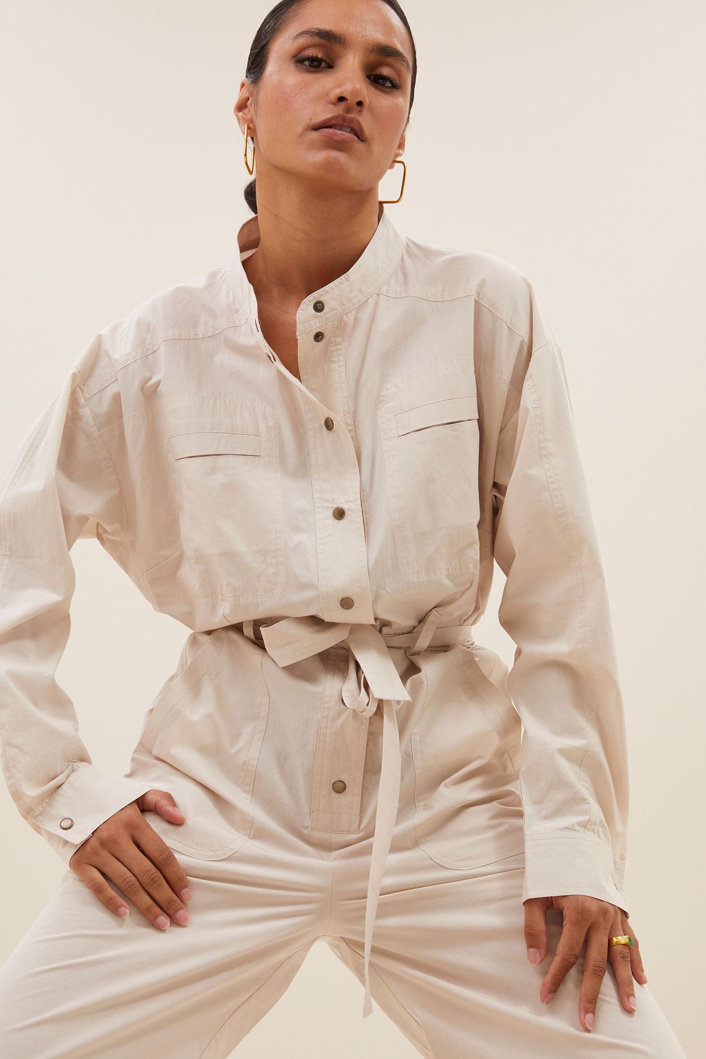 ESRA POPLIN SUIT ALMOND 6