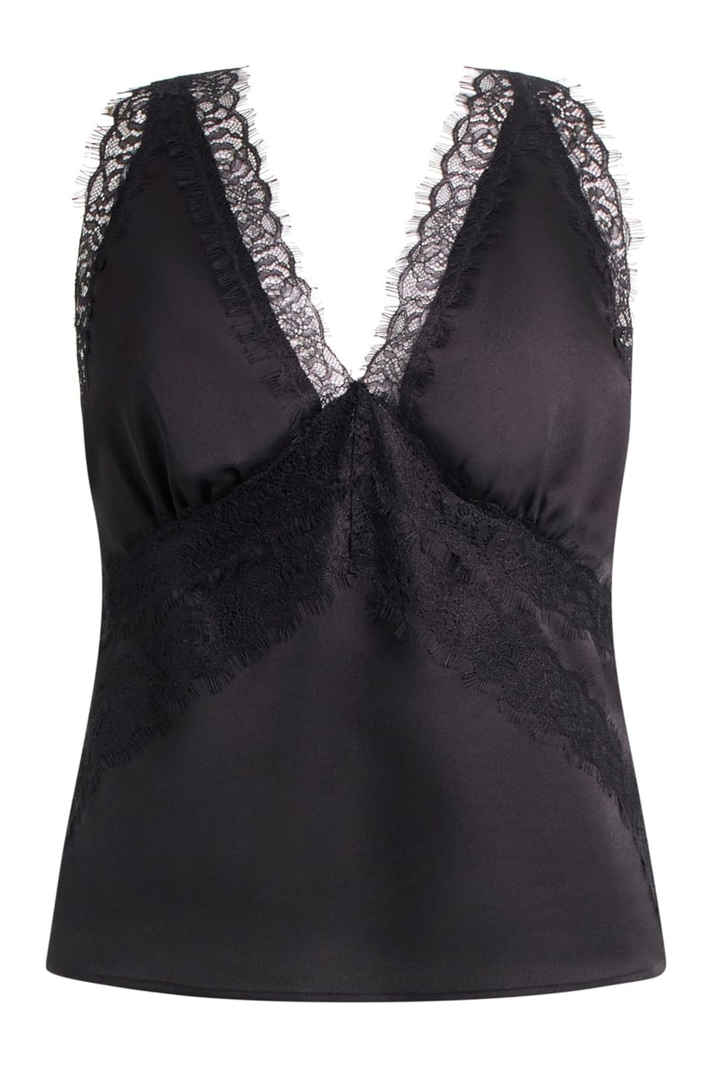 JAEL V NECK SL CAMI JET BLACK A996 4