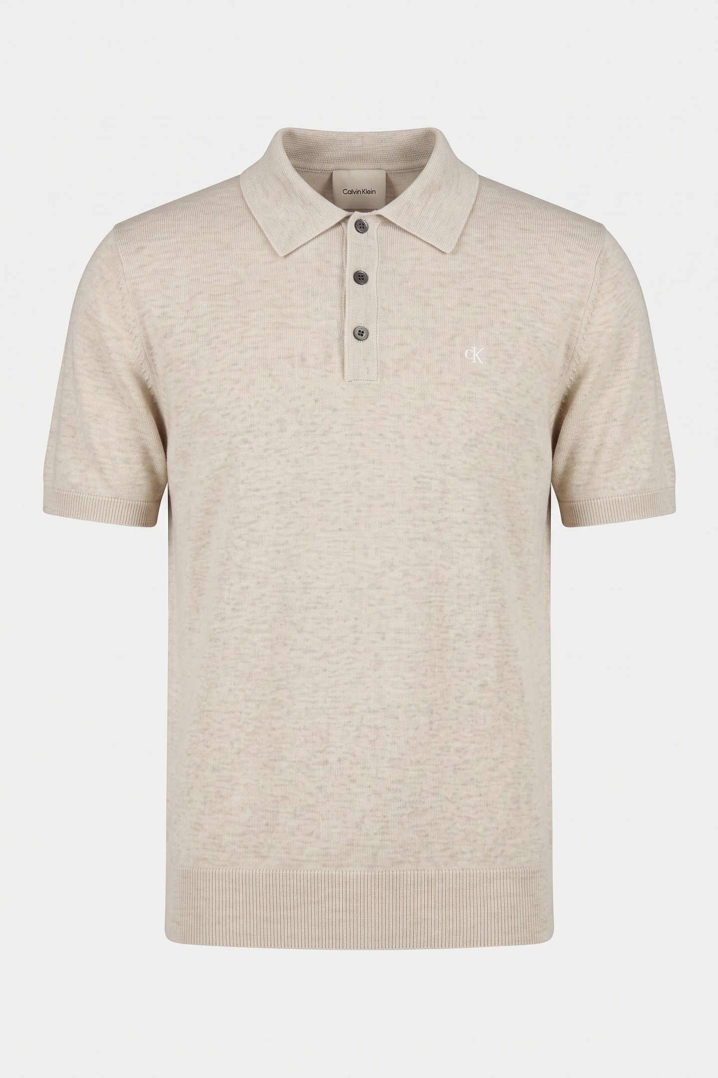 SS SUPIMA COTTON POLO SNOW HEATHER 3