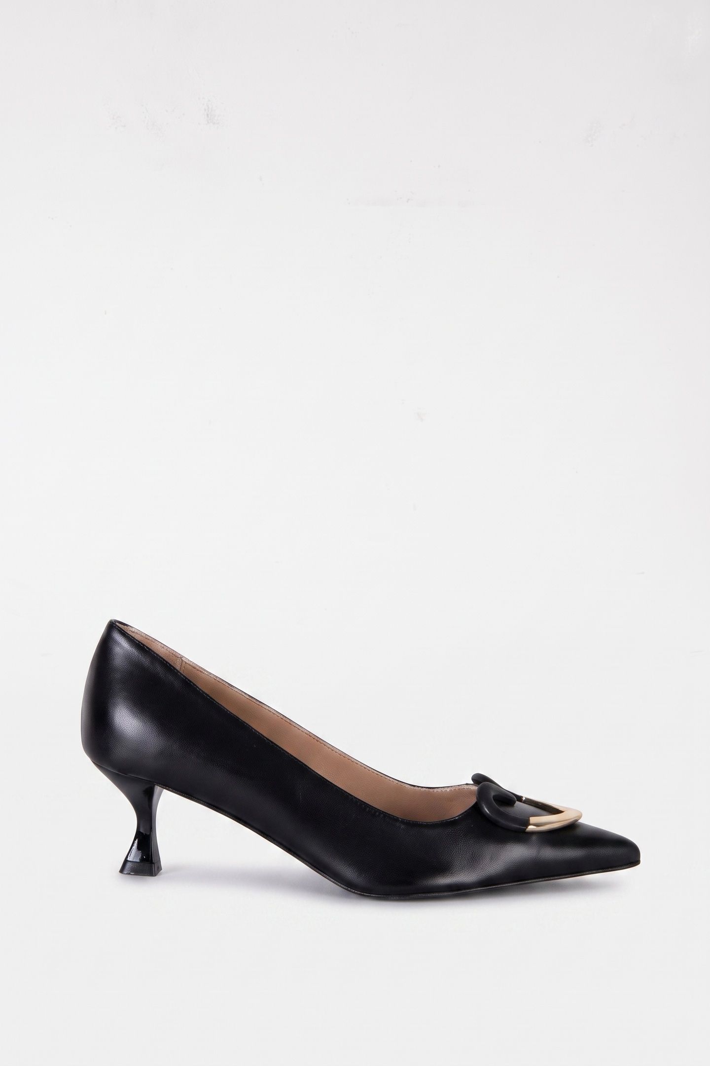 LOVE MOSCHINO HEART-PLAQUE PUMPS BLACK 1