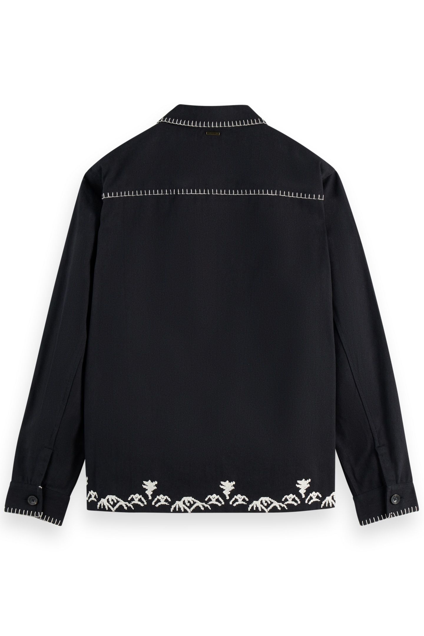 EMBROIDERED COTTON-BLEND WORKER JACKET ANTHRACITE 4