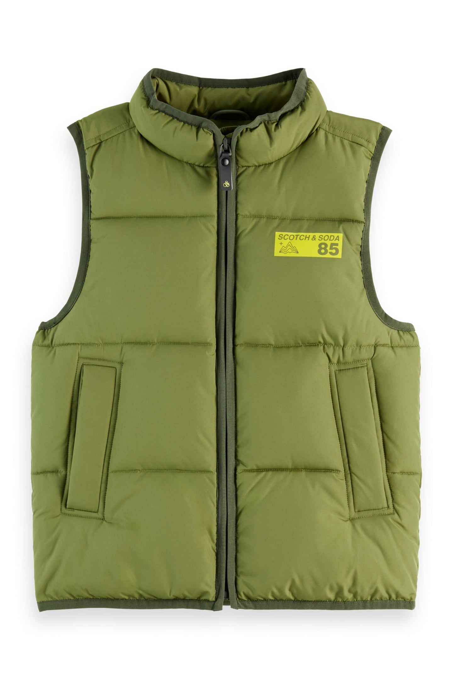 BOYS PADDED BODYWARMER CALLA GREEN 1