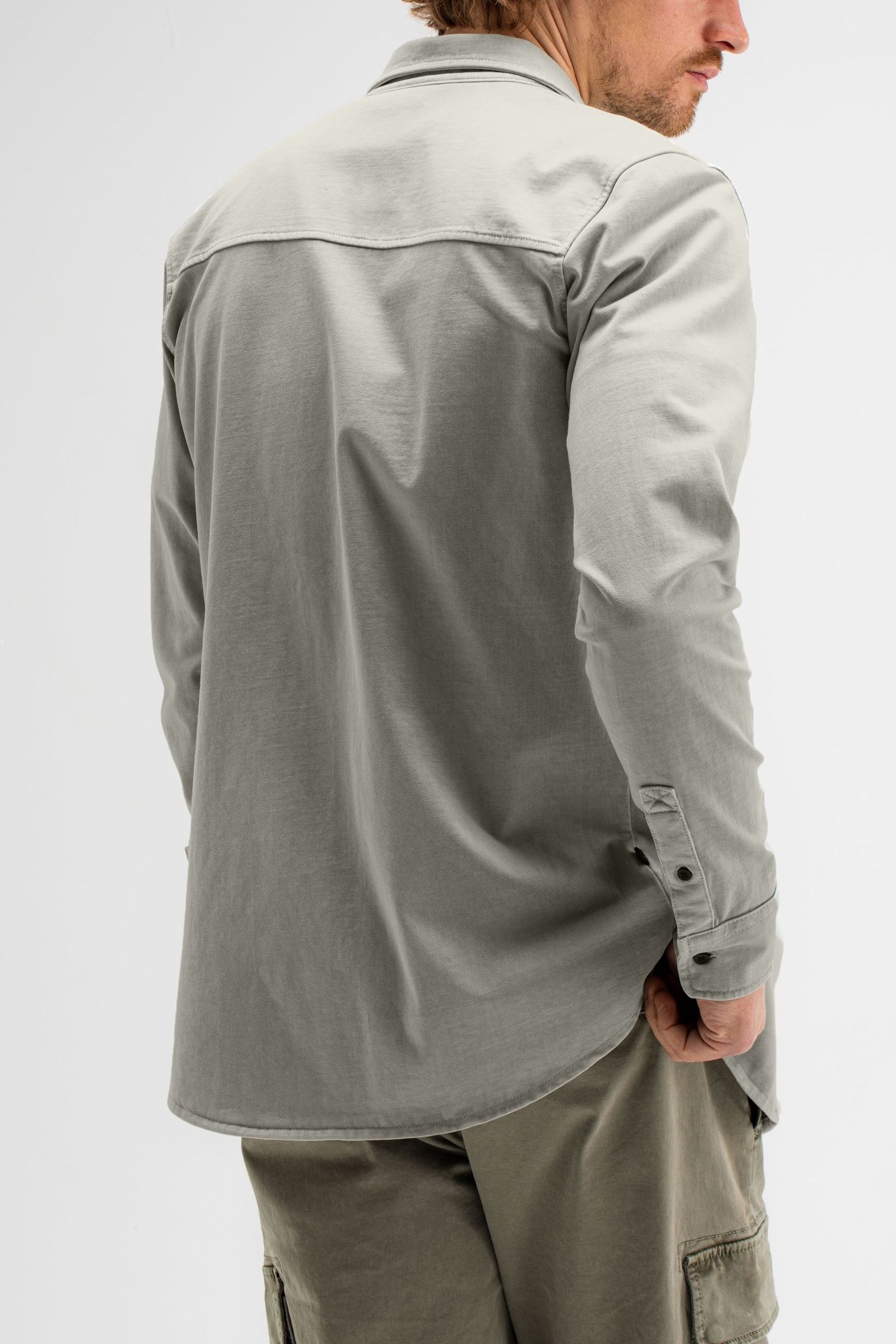 FINN POCKET JERSEY OVERSHIRT SLATE GREY 2