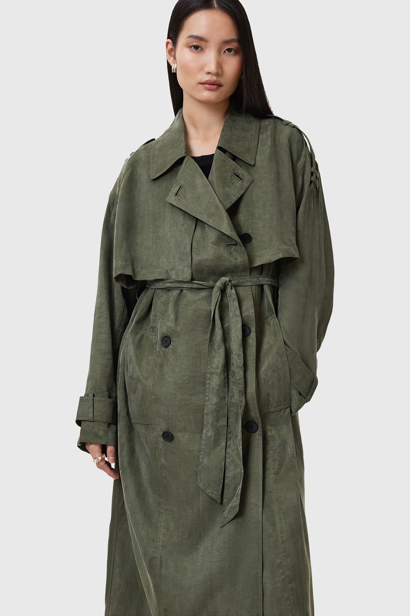 LINNIE TRENCH GRAPE LEAF GREEN 2