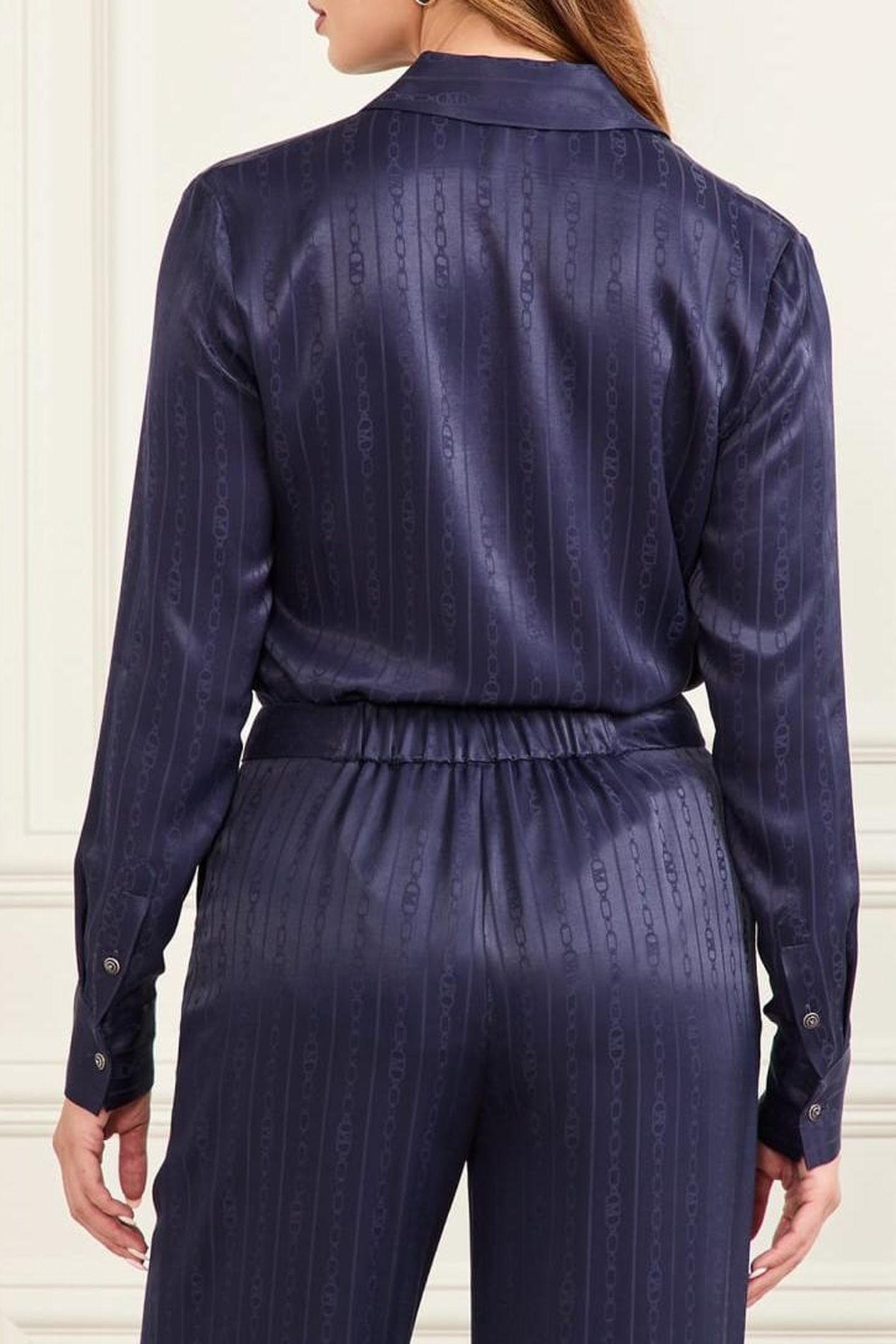 MELISSA SHIRT NAVY MONOGRAM JACQAU 8