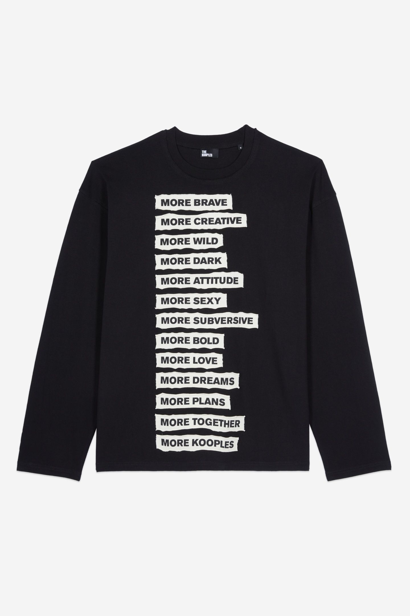 LONG-SLEEVED T-SHIRT WITH APPLIQUE PATCHES BLACK WASHED 10