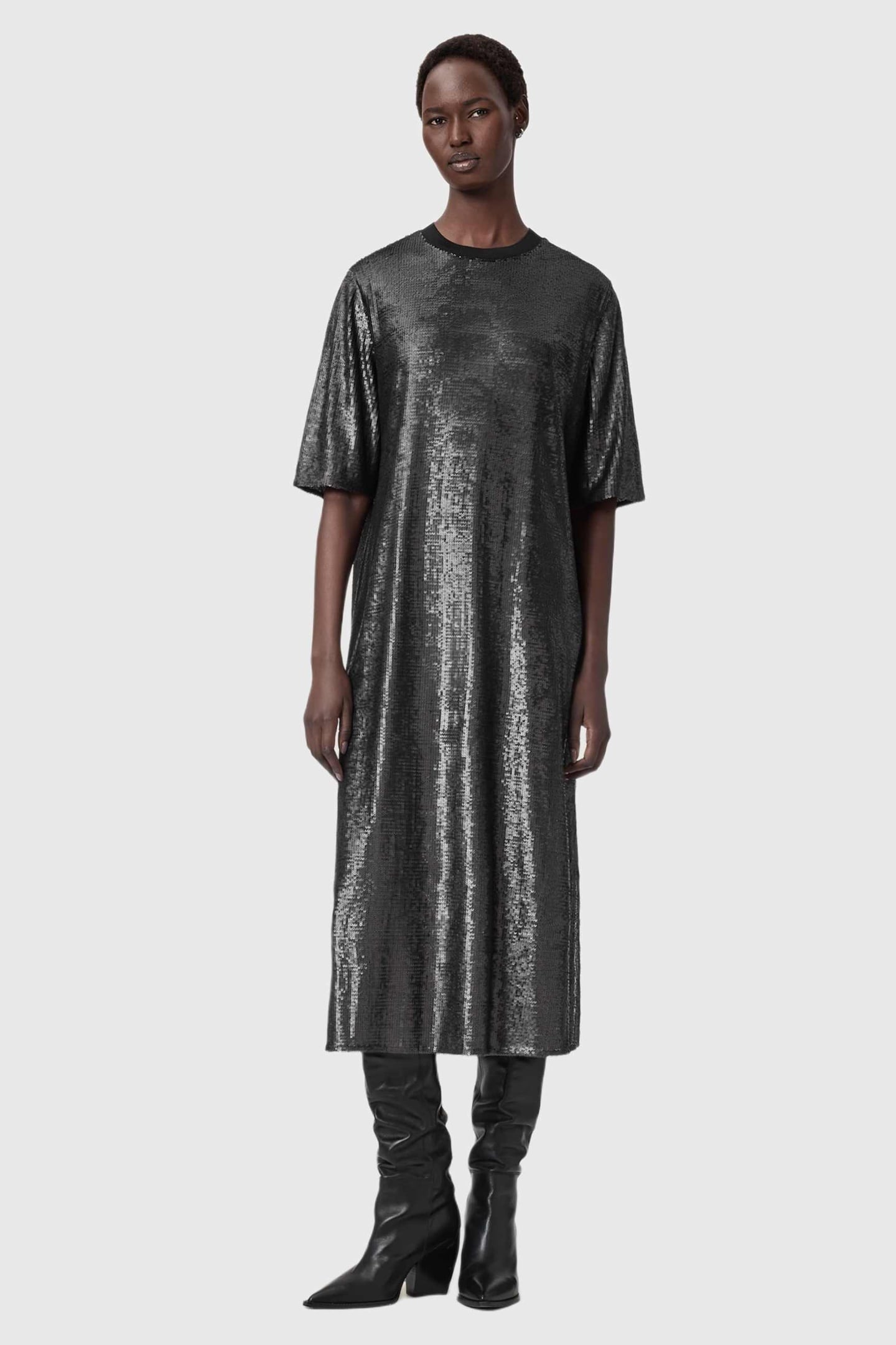 ANNA JUELA DRESS MATTE BLACK 1