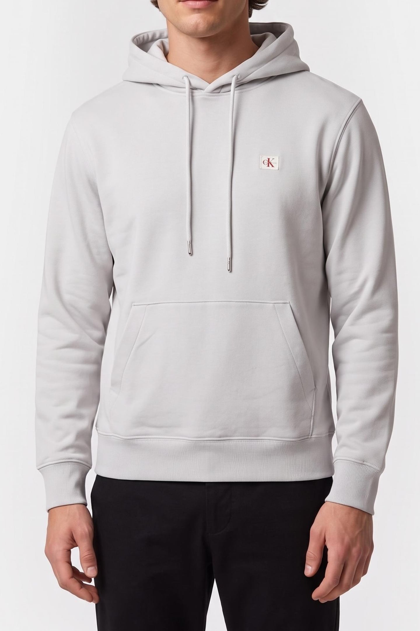 CLASSIC LONG SLEEVE 350GSM TERRY WOVEN LABEL MARBLE GRAY 1