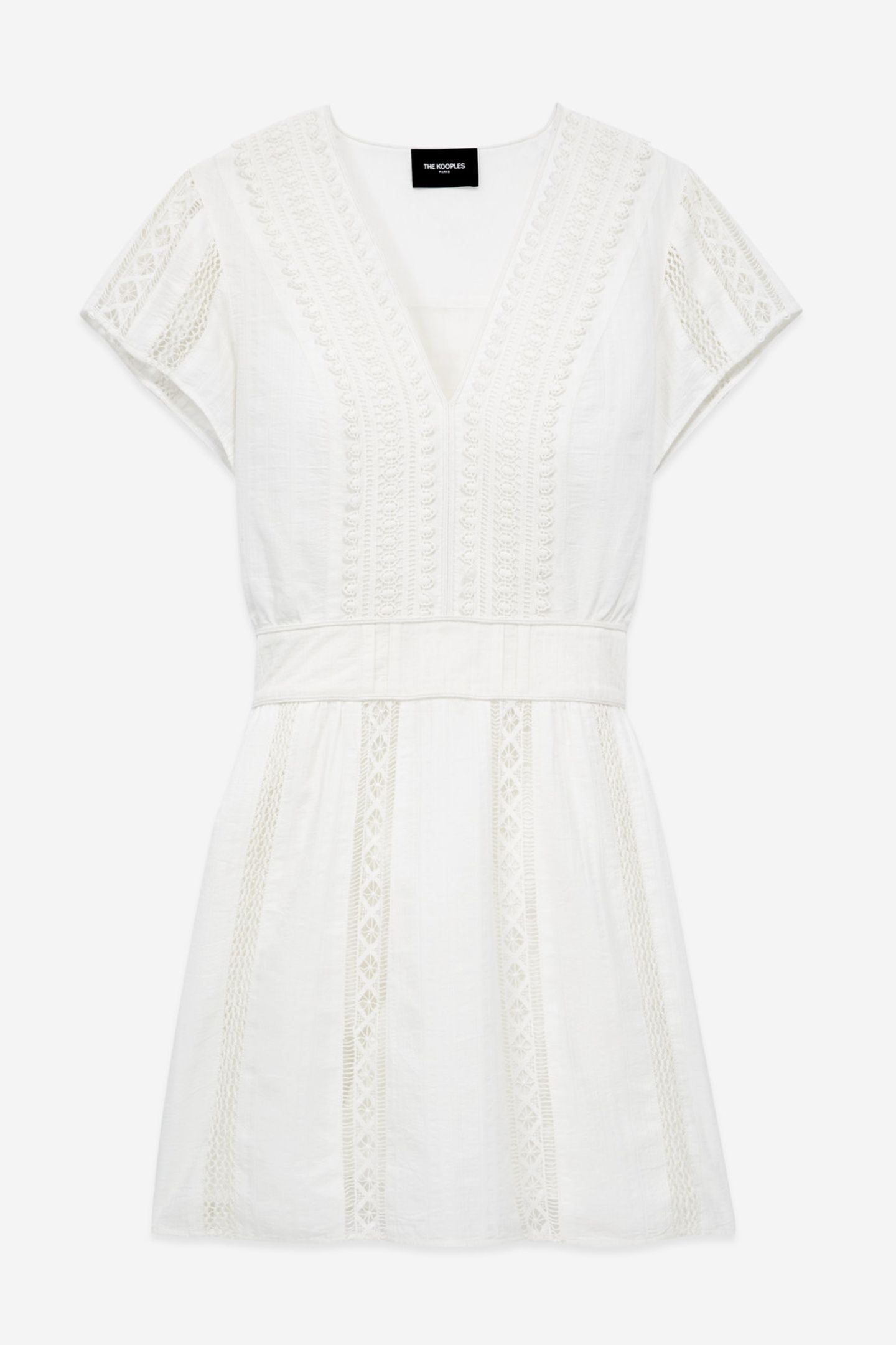 SHORT DRESS WITH FLIPPING SLEEVES OFF WHITE 5