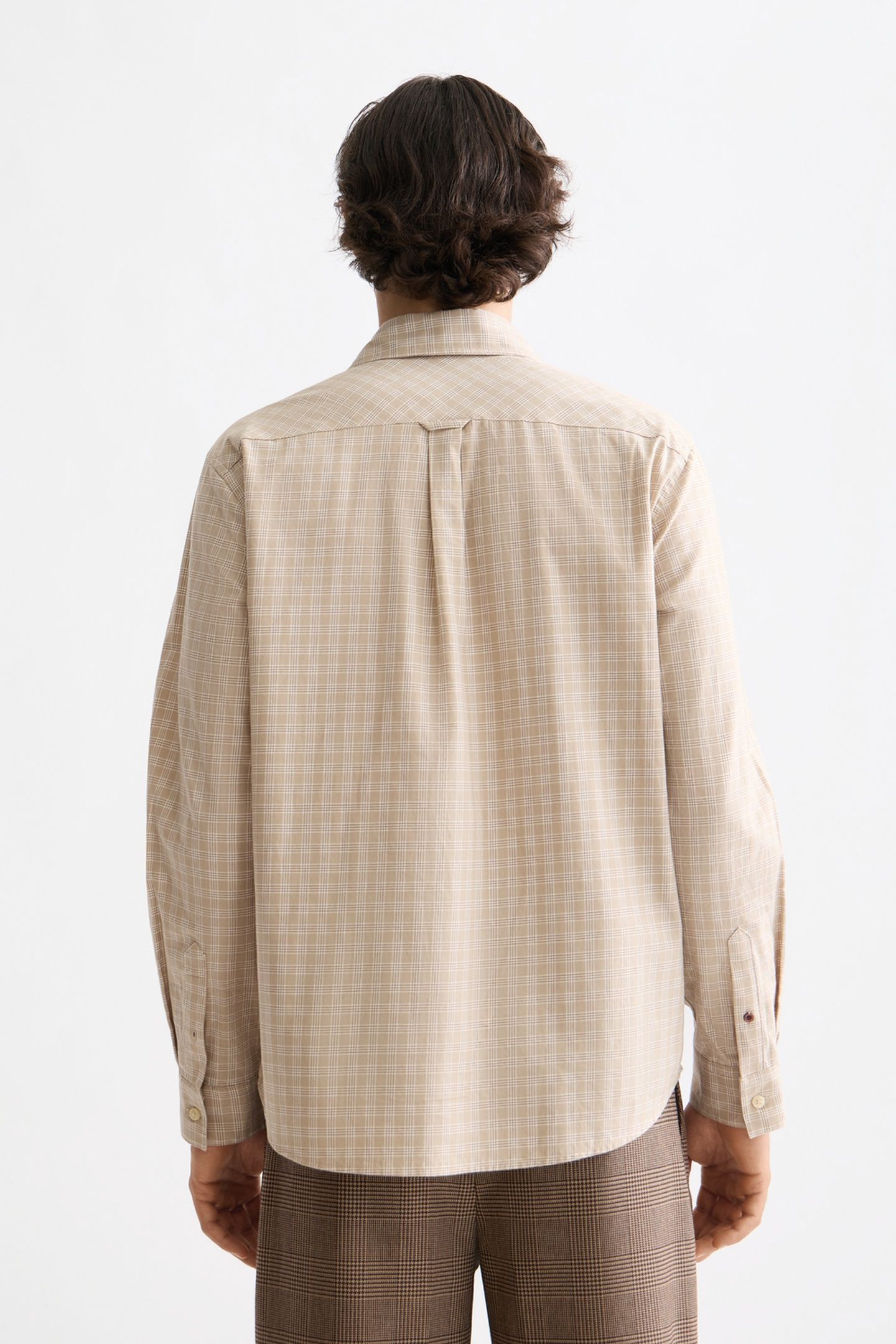LIGHTWEIGHT FLANNEL CHECKED SHIRT PLAZA TAUPE CHECK 3