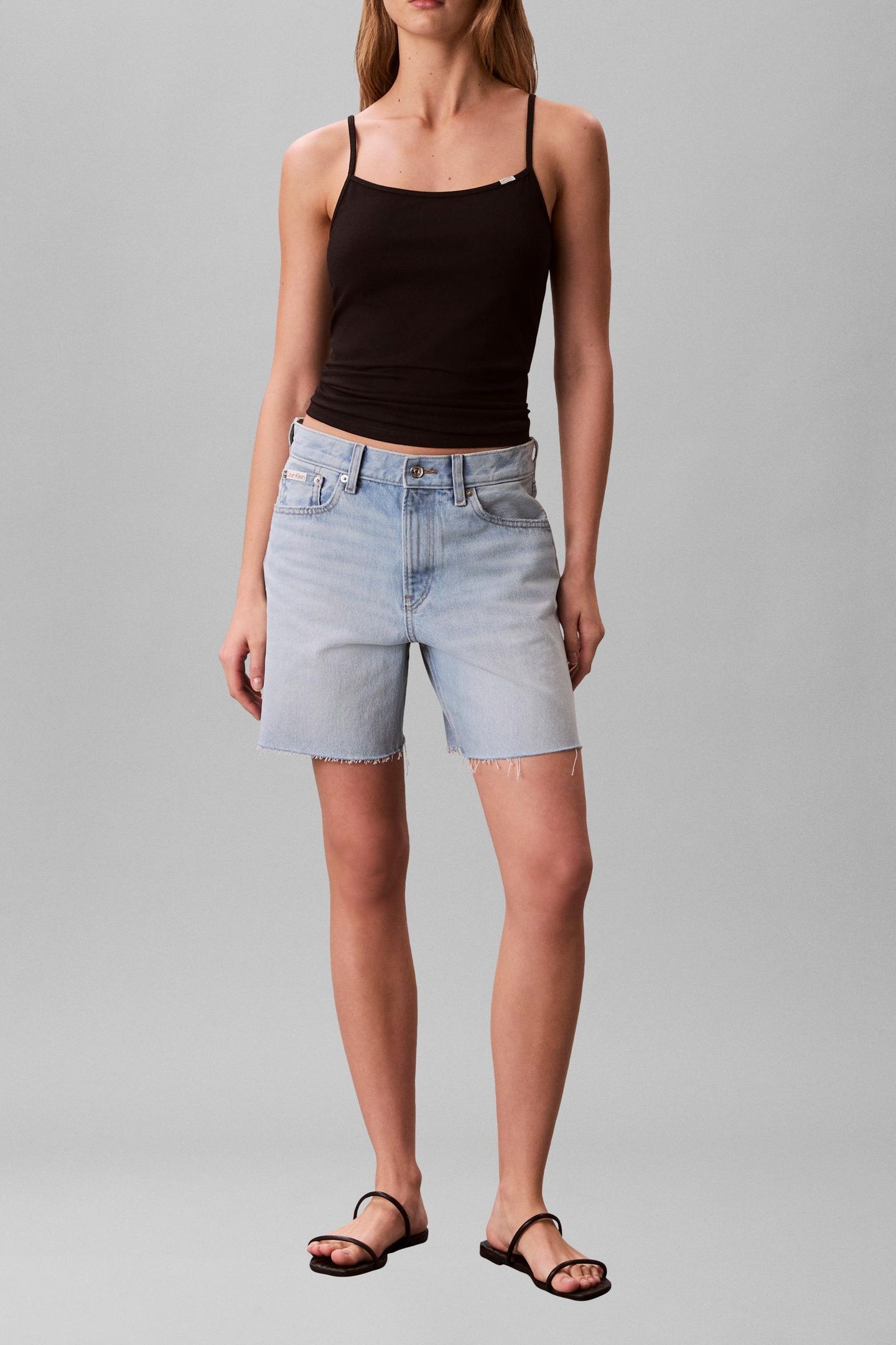 SLEEVELESS COTTON STRETCH TOP BLACK 5