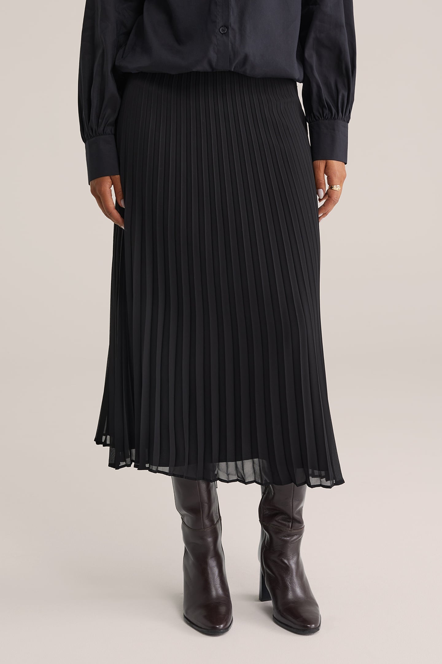 SKIRT MEDIUM LENGTH BLACK 1