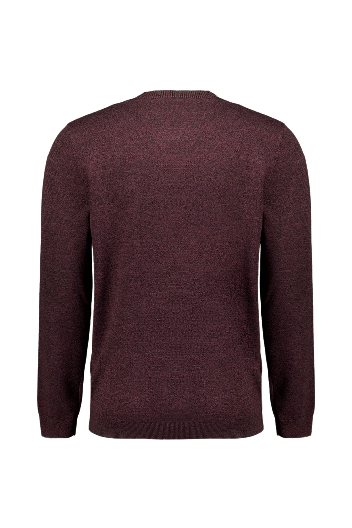 PULLOVER CREWNECK 2 COLOURED MELANGE DARK WINE 6