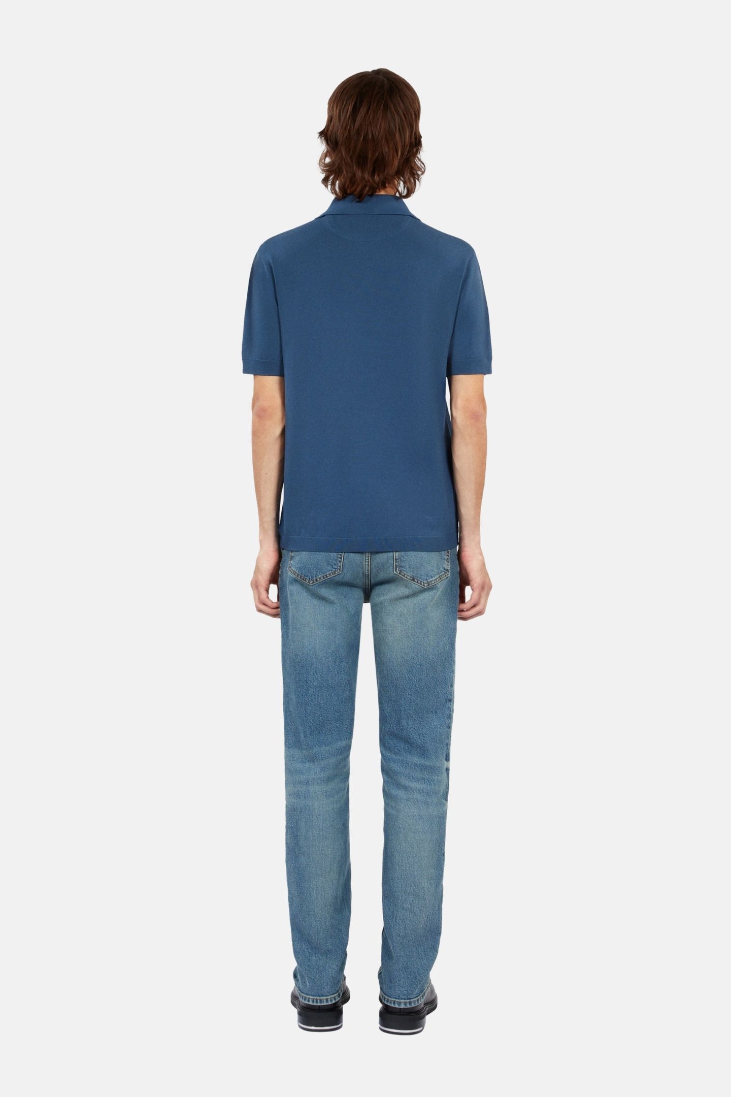 SHORT-SLEEVED SWEATER WITH ZIP DETAIL MIDDLE NAVY 4