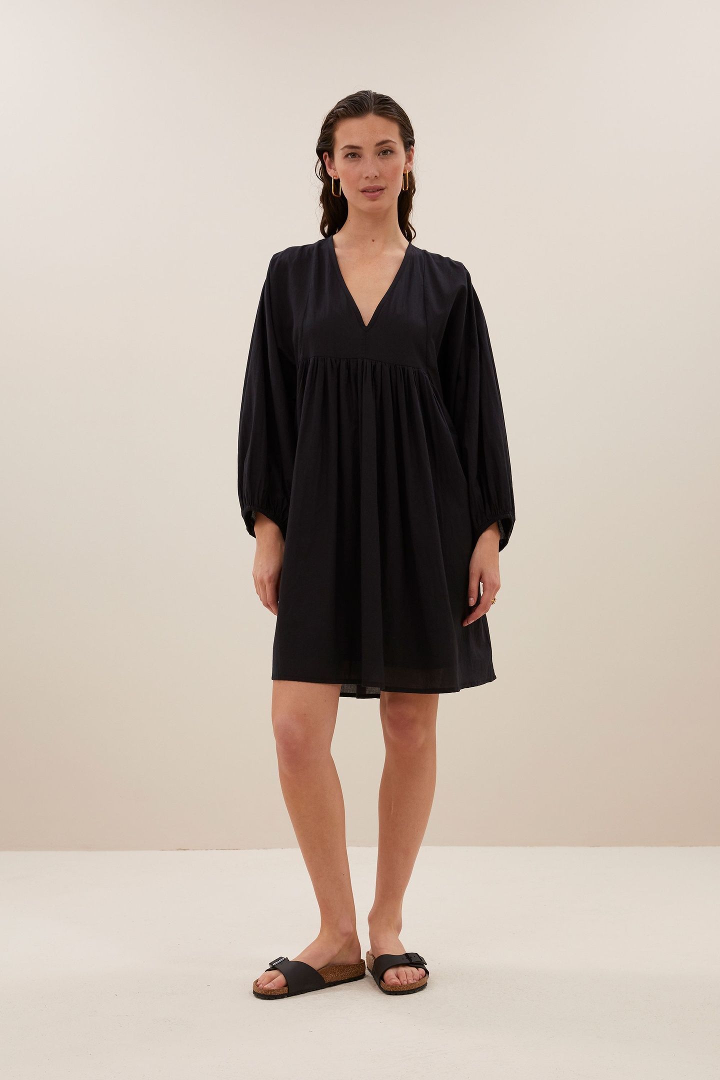 PHILOU CHAMBRIC DRESS JET BLACK 2