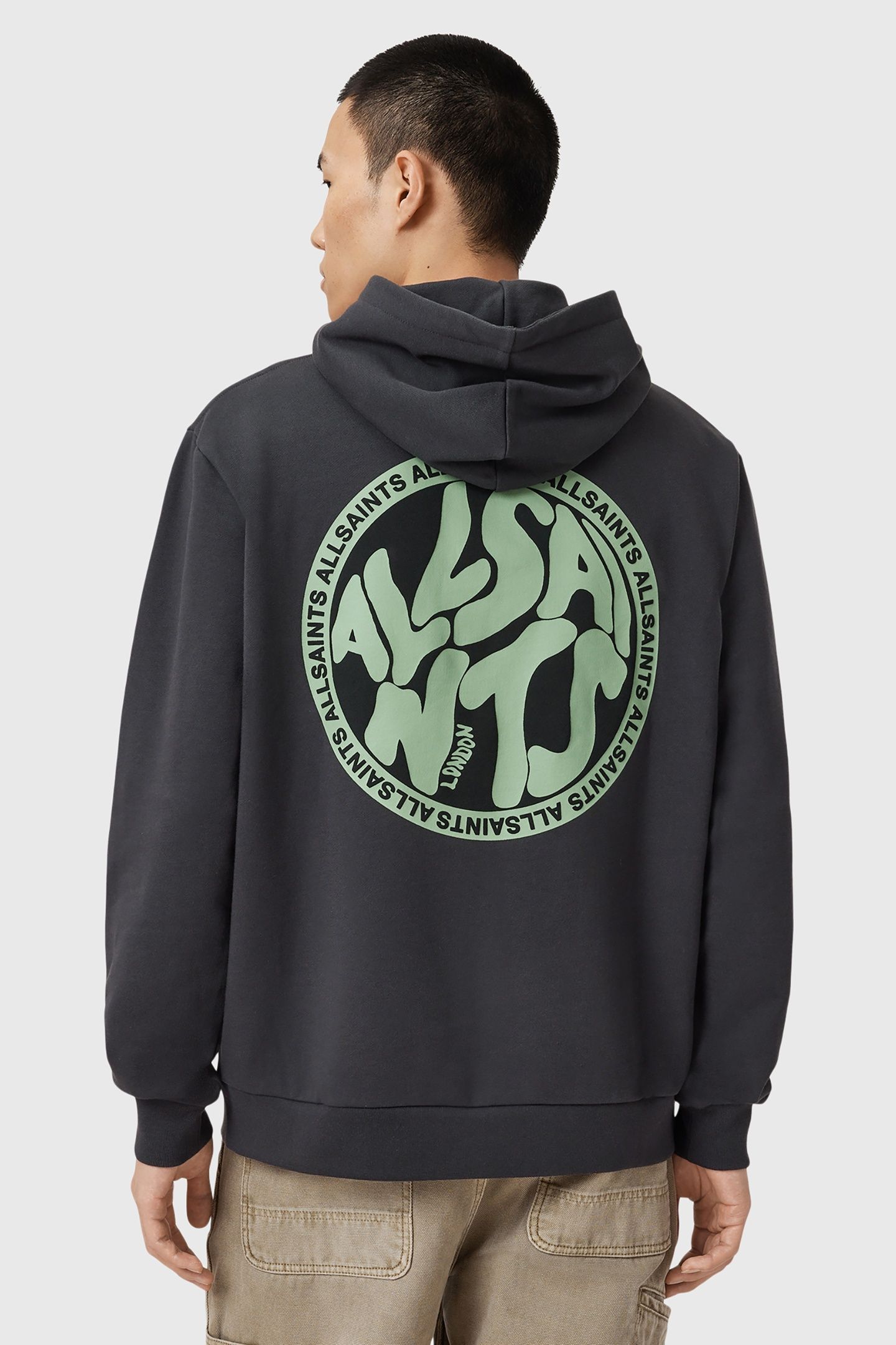DISTORTION OTH HOODY WASHED BLACK/GREEN 6