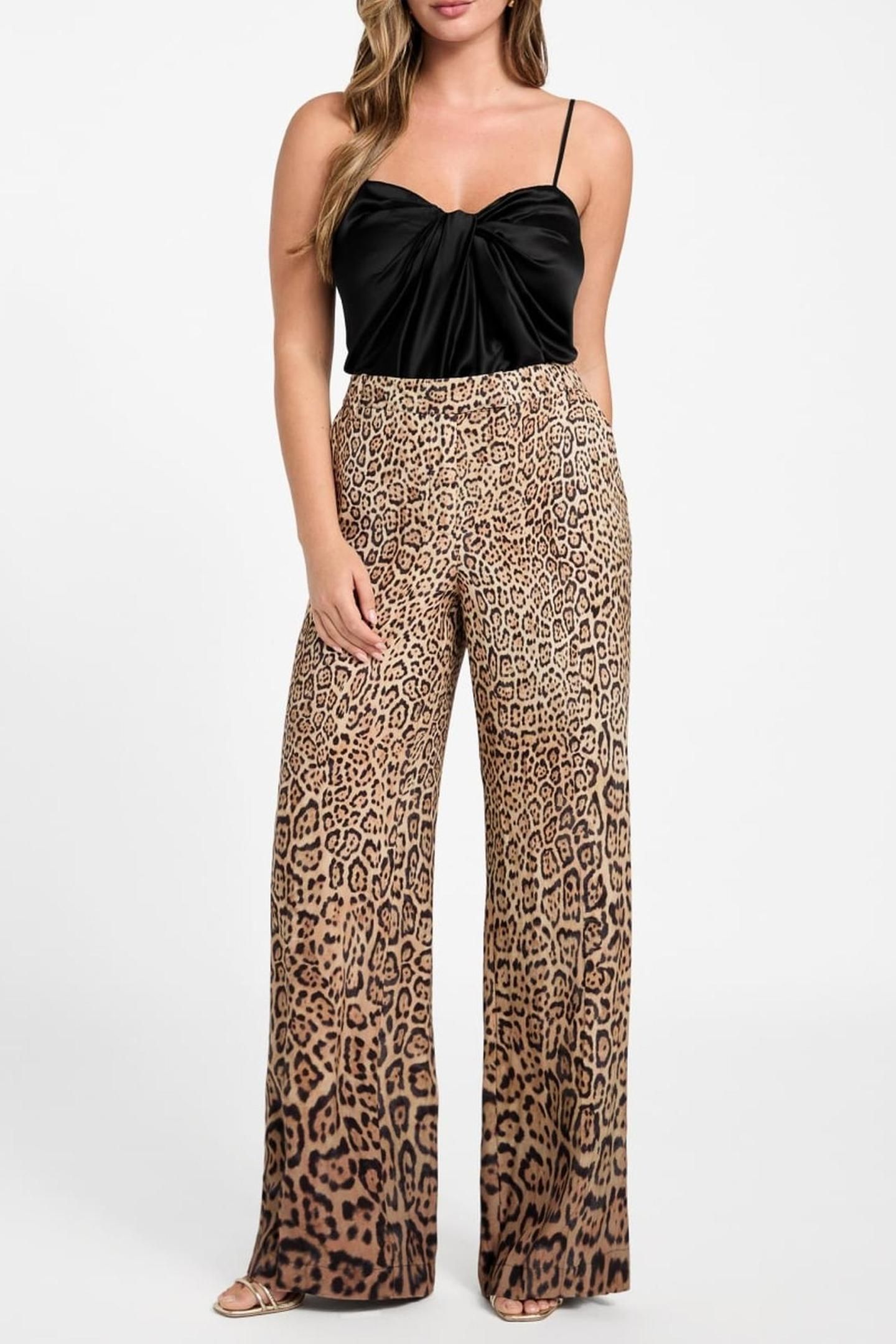 AMY WIDE LEG SOLID P CHARMING LEOPARD DEG 2