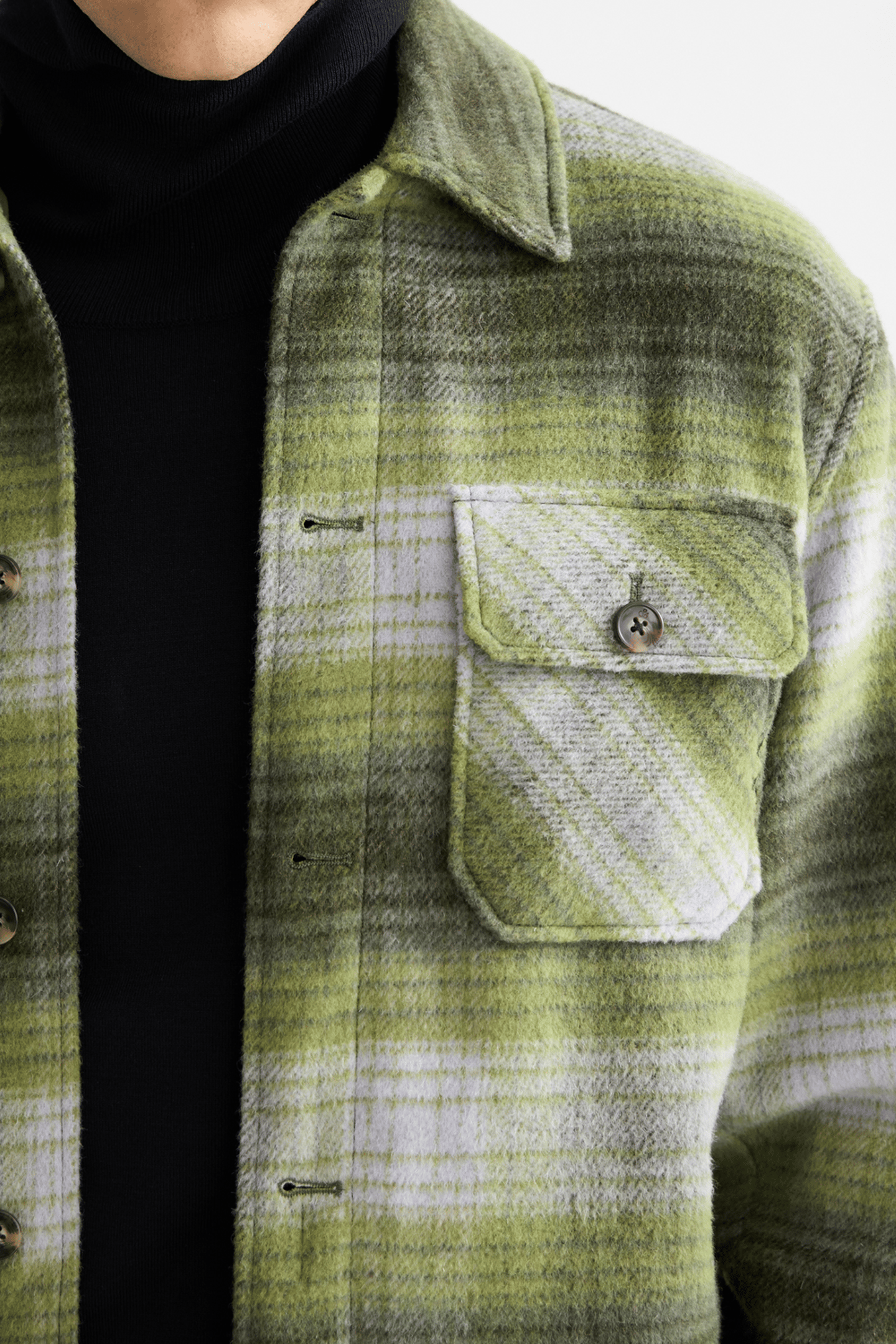 CHECK OVERSHIRT THYME / CALLA GREEN CHECK 6