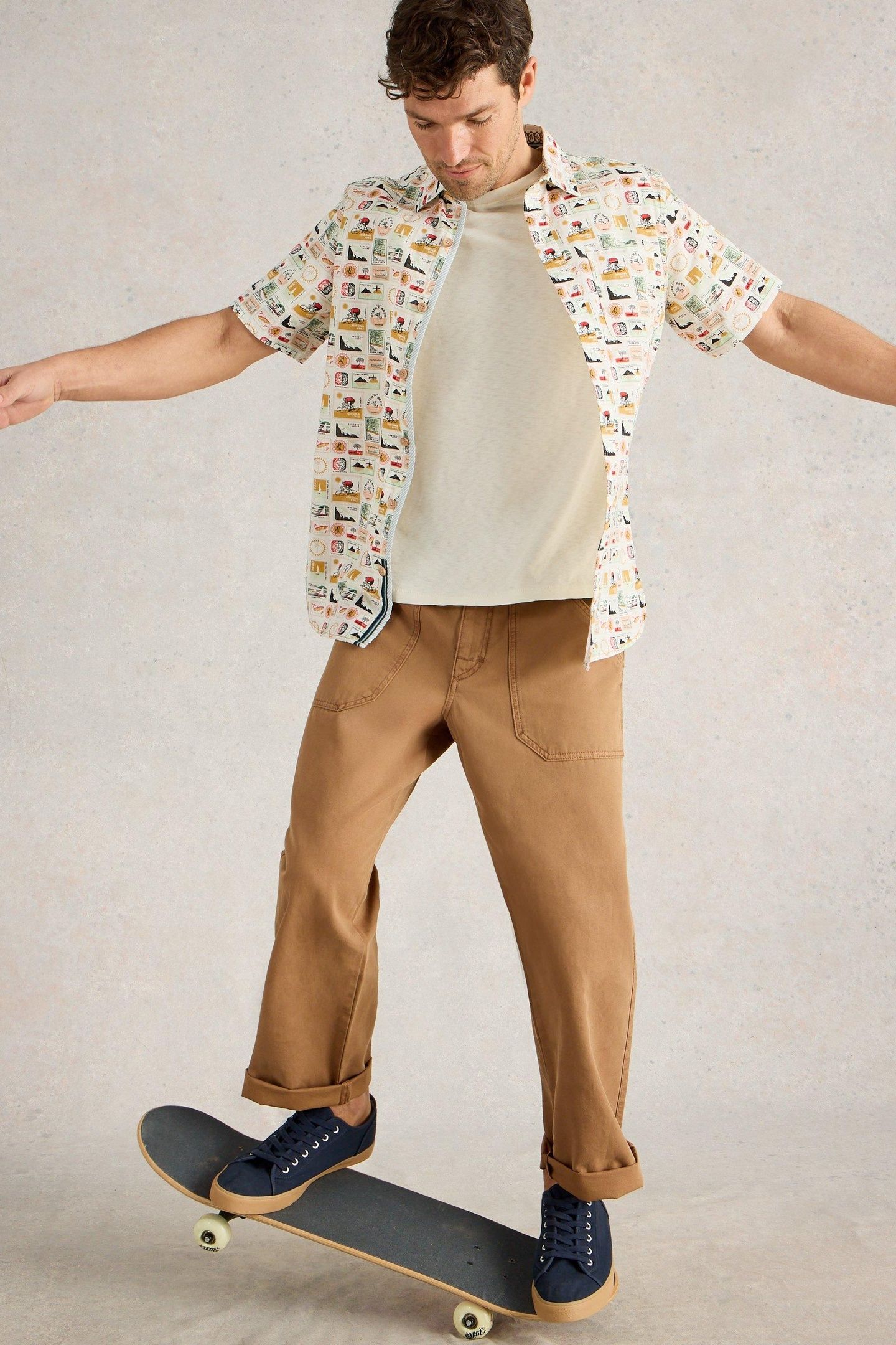 FINSBURY TRAVEL PRINTED SHIRT NATURAL PRINT 8