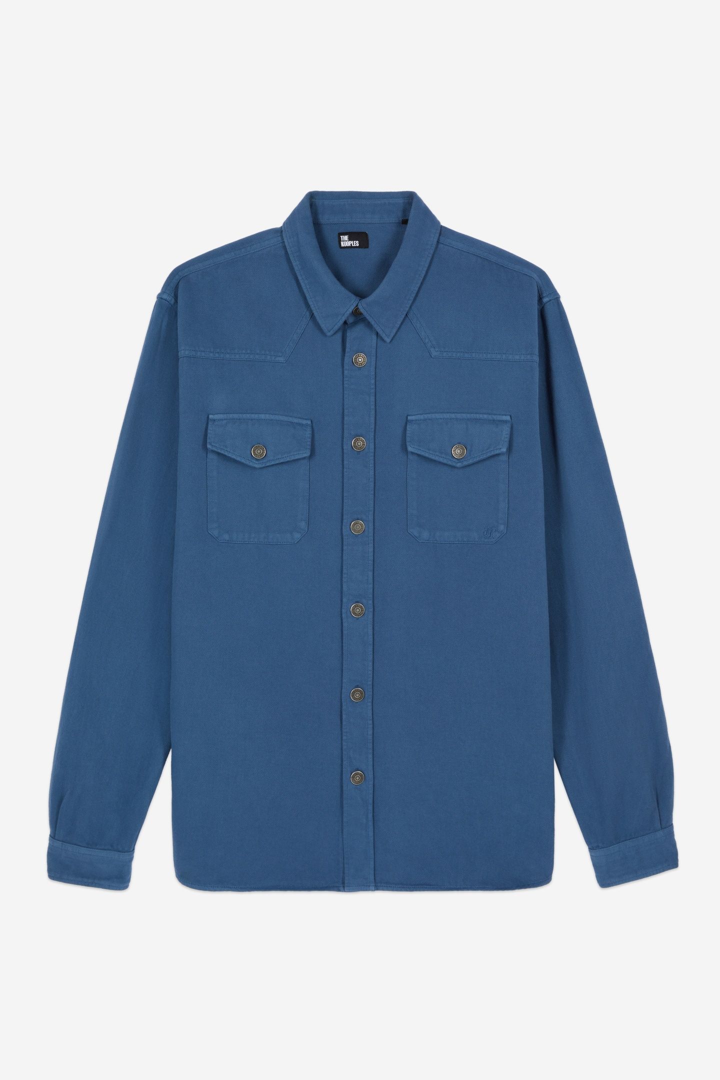 CASUAL LINEN COTTON SHIRT MIDDLE NAVY 5