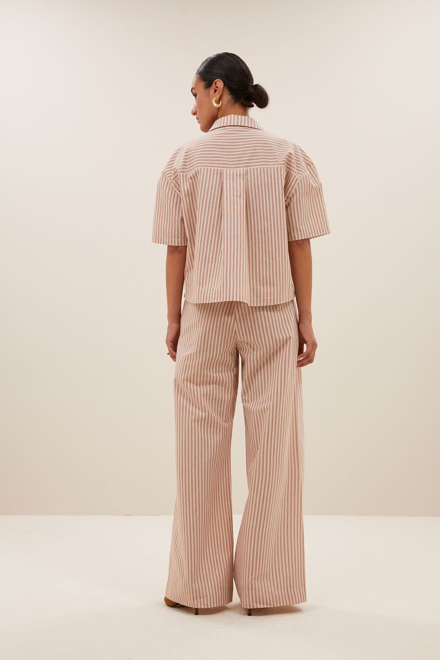 CRIS STRIPE BLOUSE COPPER SMALL STRIPE 3