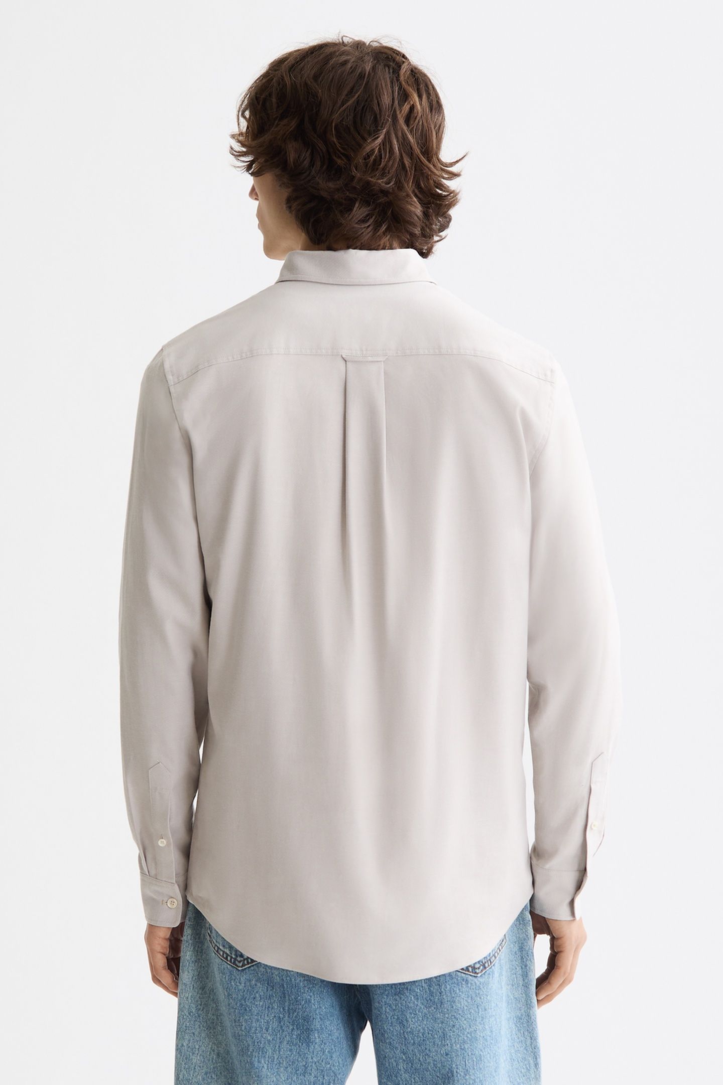 SEASONAL CORE - SOLID REGULAR-FIT OXFORD SHIRT PLAZA TAUPE 3