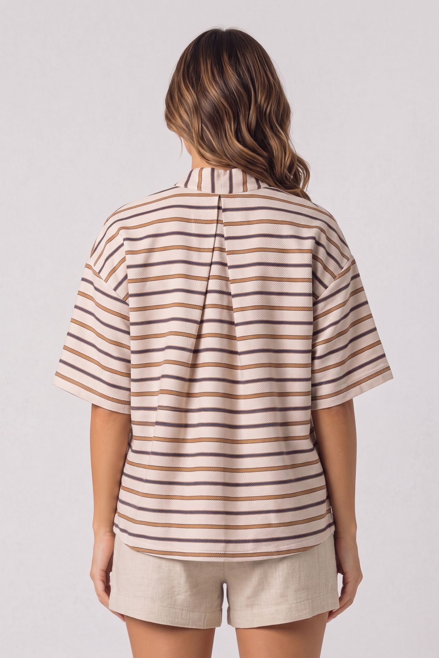 STRIPE V-NECK TOP MULTI COLOR 2