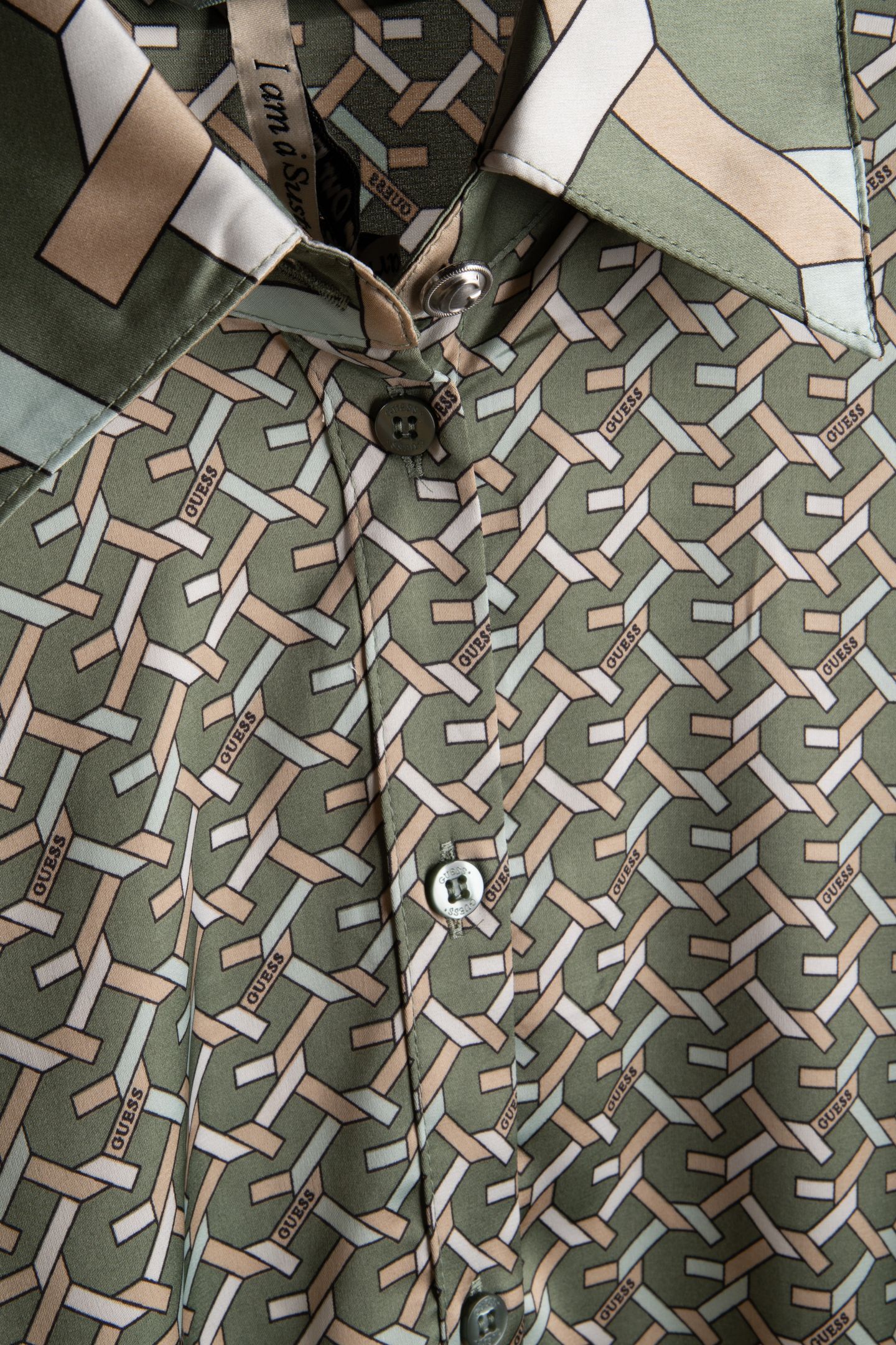 GUESS ECO LS ALEXANDRA SHIRT G PATTERN SMALL OCEA 4