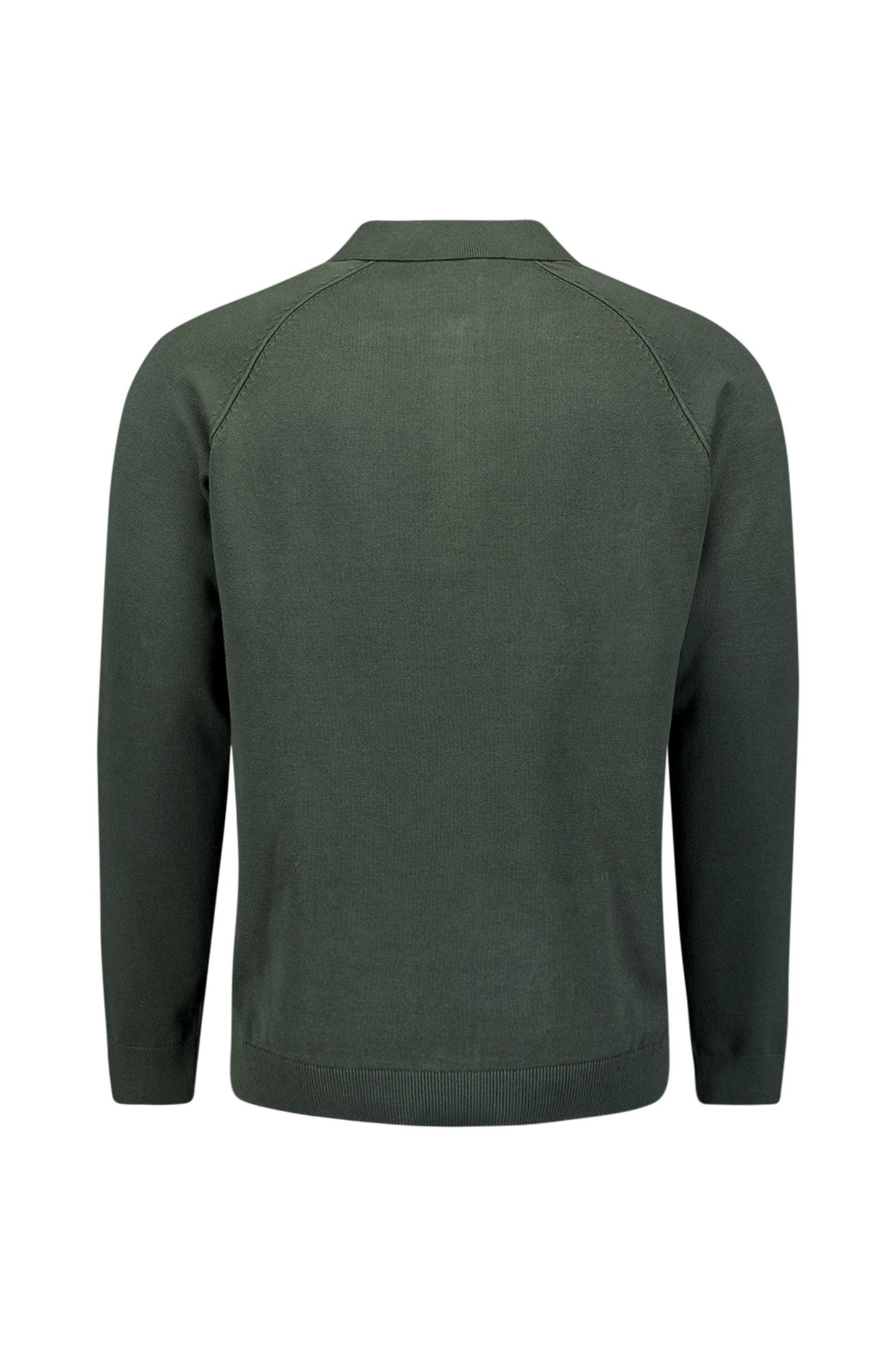 PULLOVER POLO HALF ZIP SOLID DARK GREEN 5