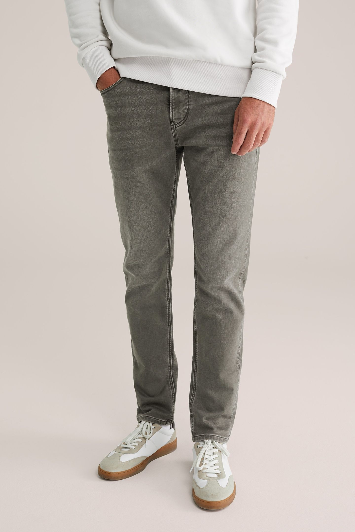 5-POCKET MID WAIST ARMY GREEN 1