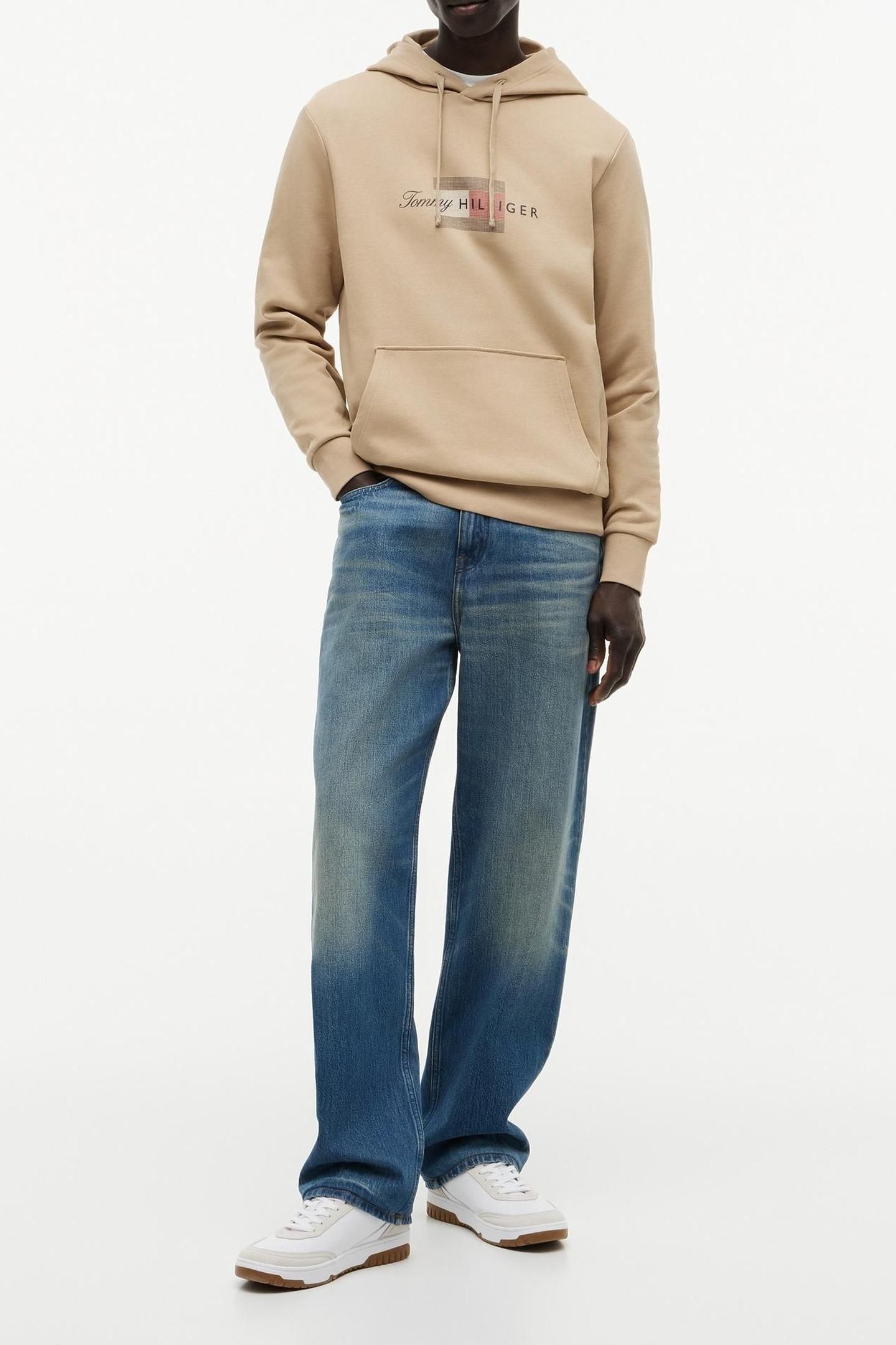 SCRIPT FLAG HOODIE BATIQUE KHAKI 3