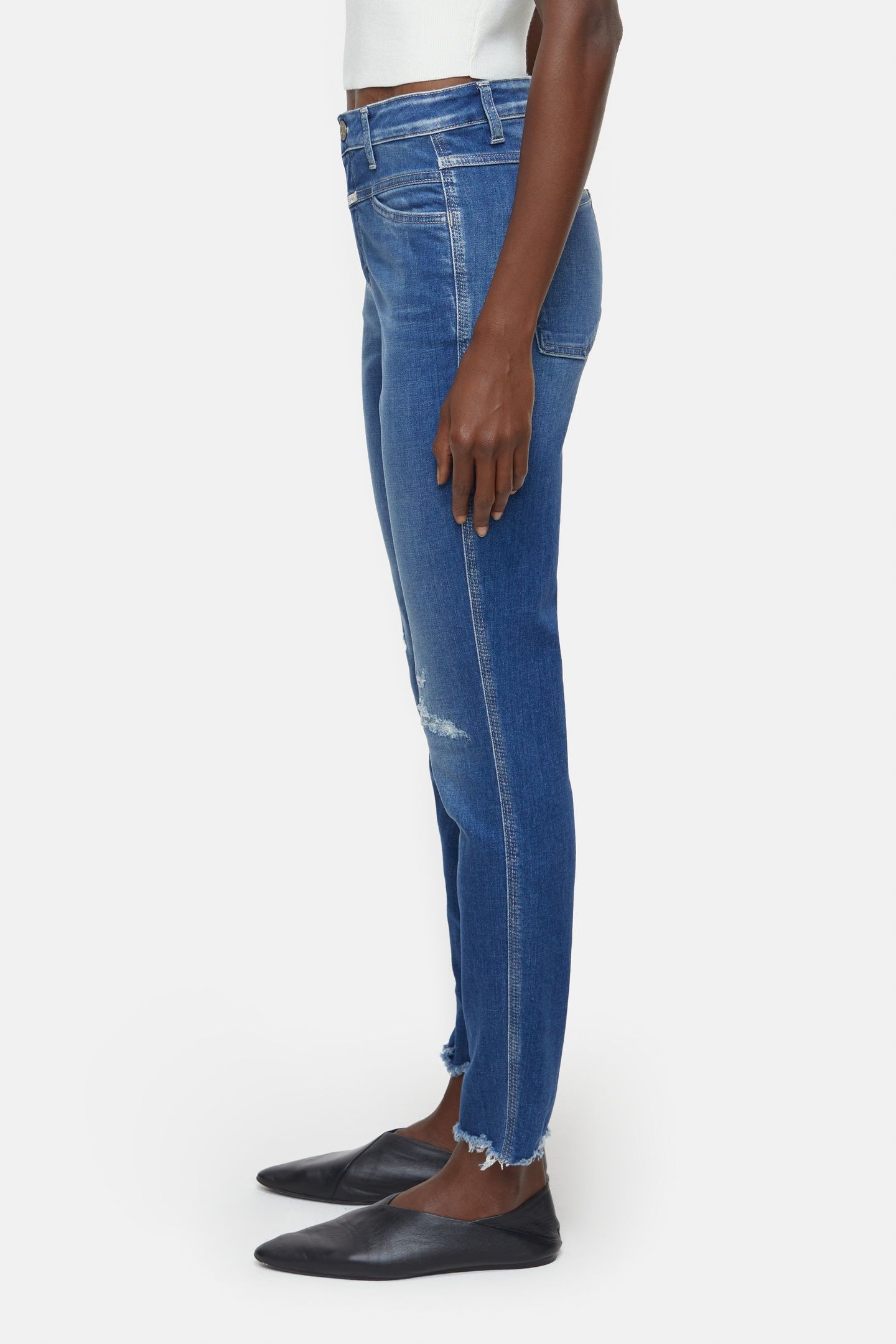 SKINNY PUSHER JEANS MID BLUE 5