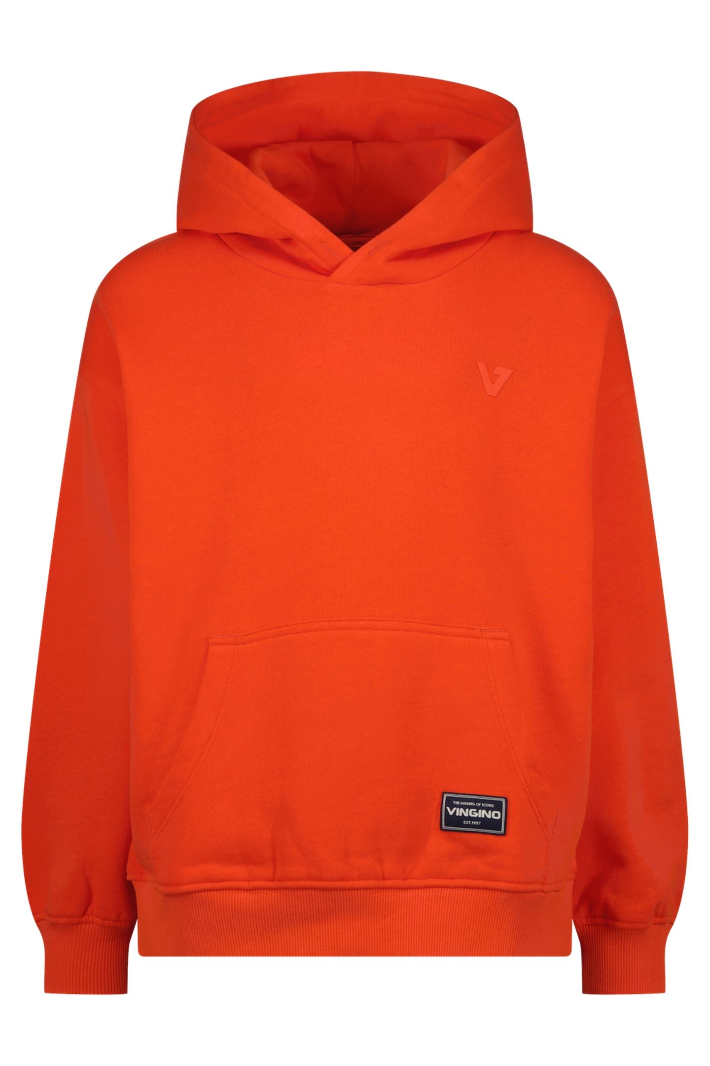 BOYS BASIC-HOODY SWEATER CHERRY TOMATO 1