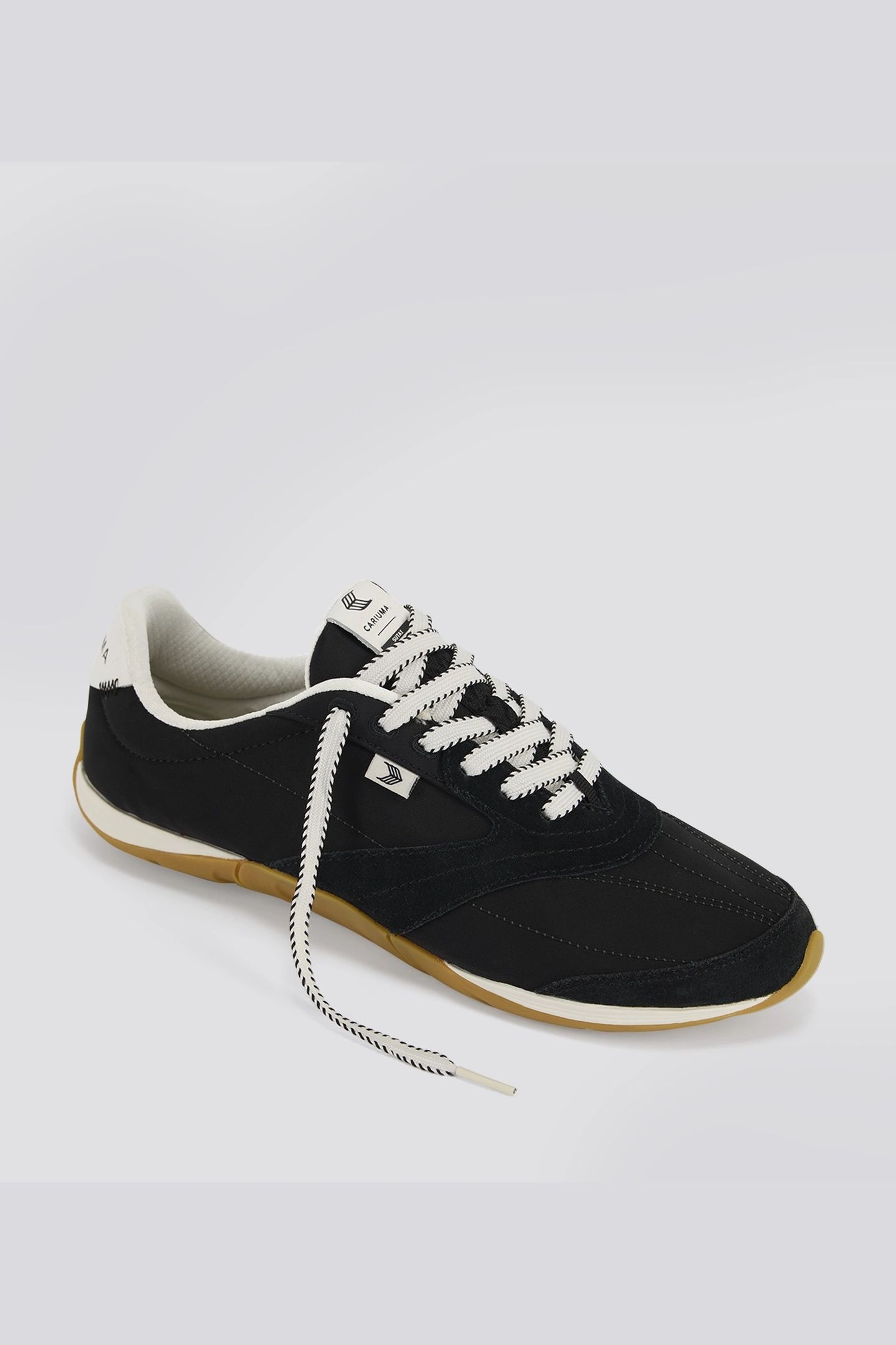 SUTAI NYLON AND SUEDE GUM BLACK 2