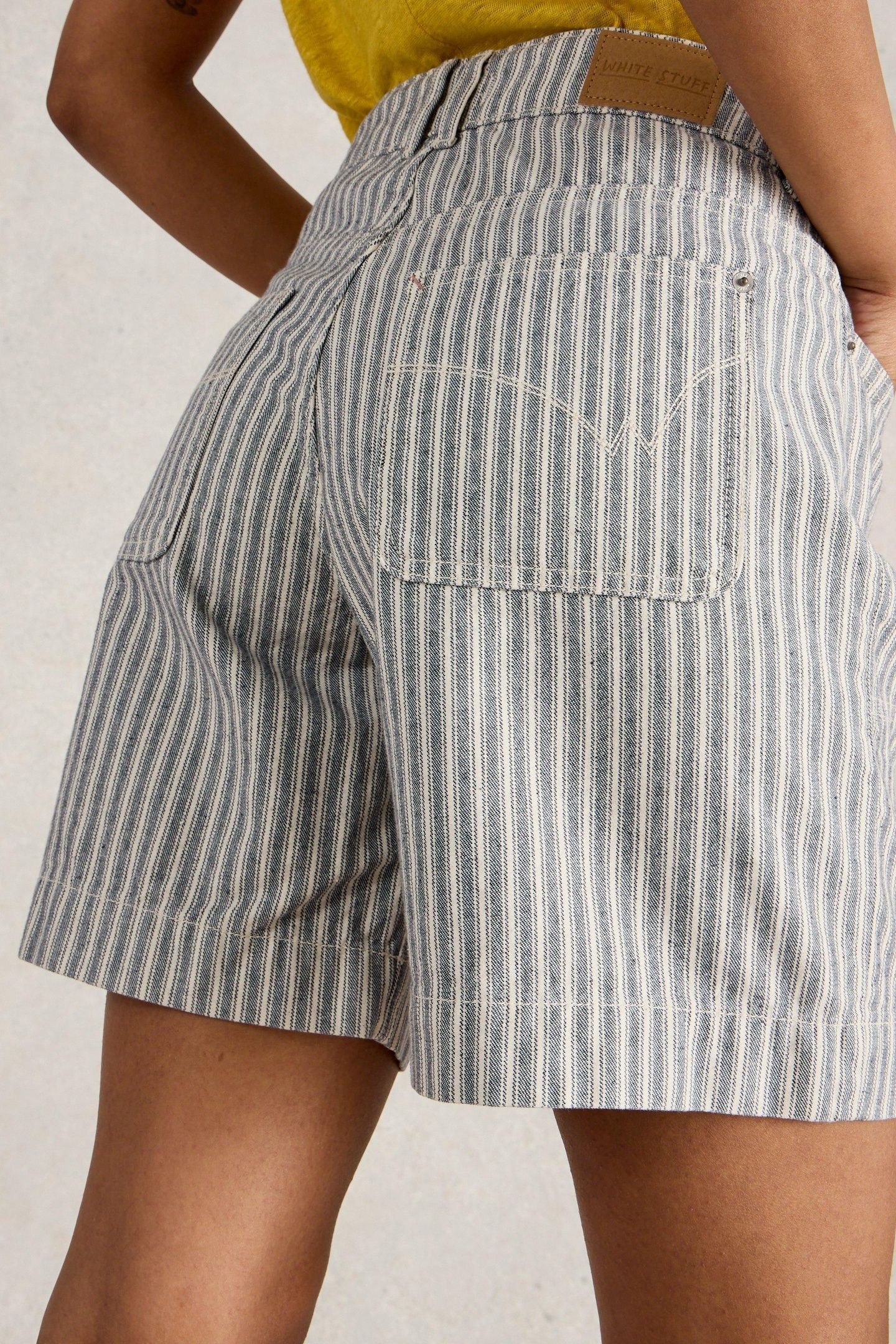 TIA DENIM SHORTS NATURAL MULTI 3