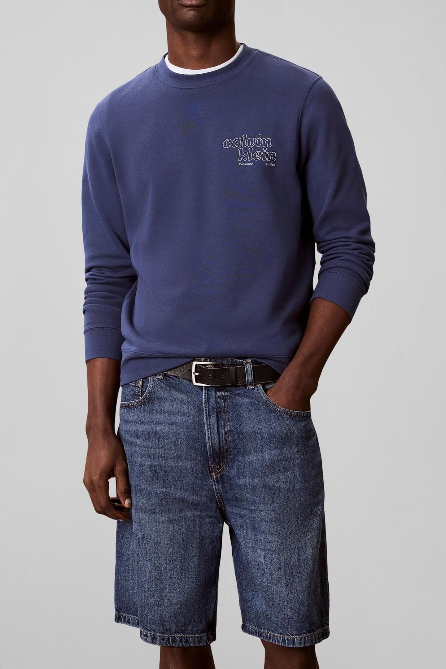 LONG SLEEVE CLASSIC 350GSM TERRY SEASONAL DARK DENIM 1