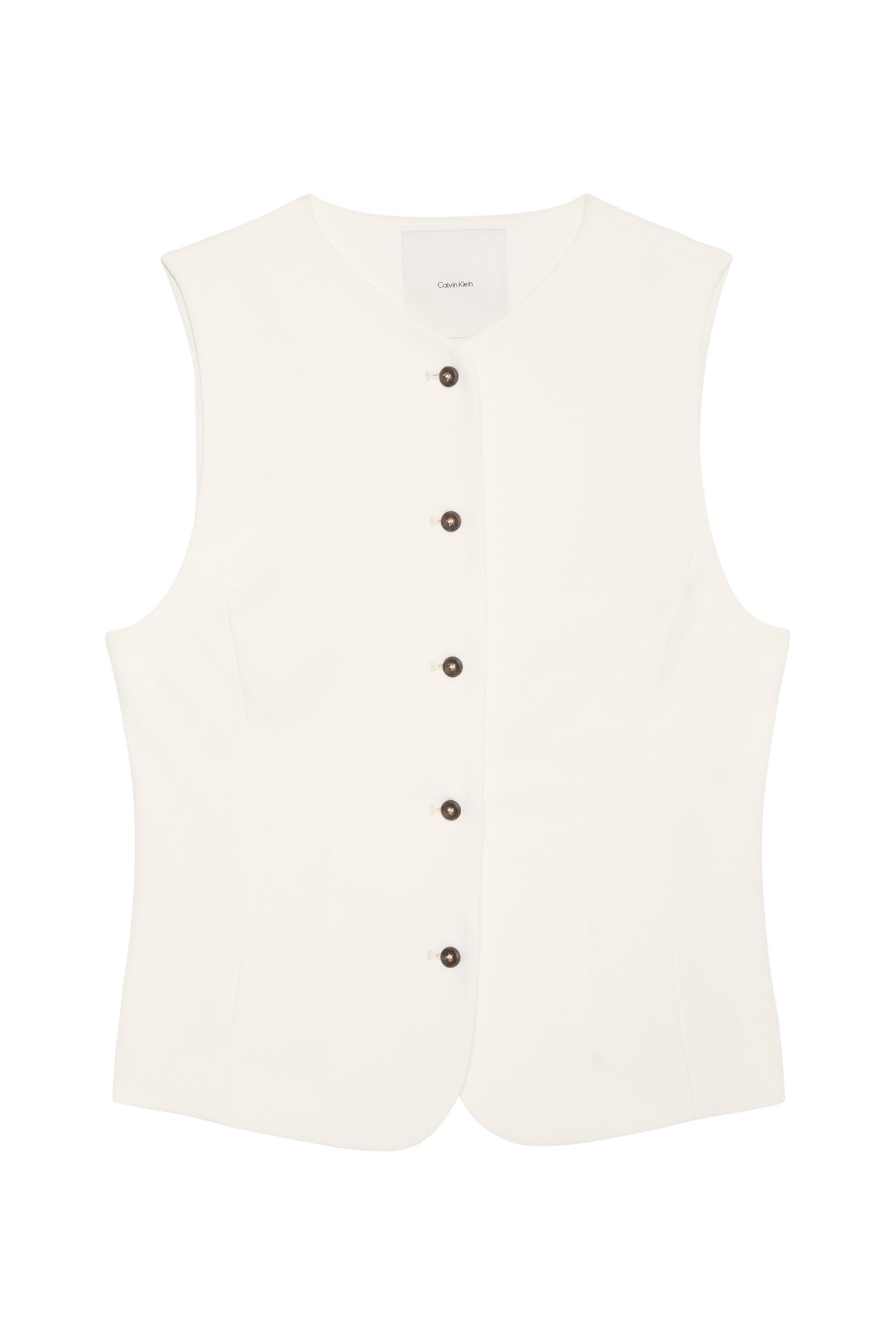 STRETCH CREPE VEST TOFU 4
