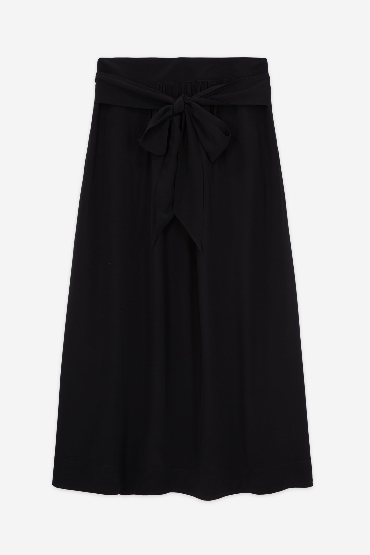 LONG TIED SKIRT BLACK 5