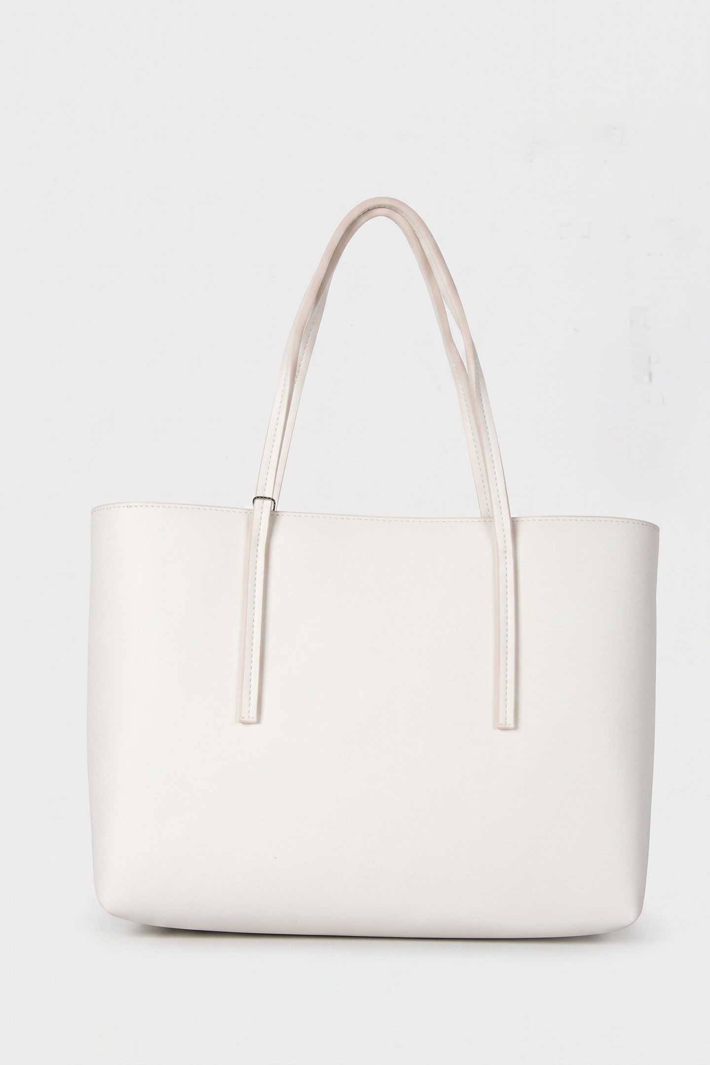 FOIL LOGO SMALL TOTE LILY WHITE 3