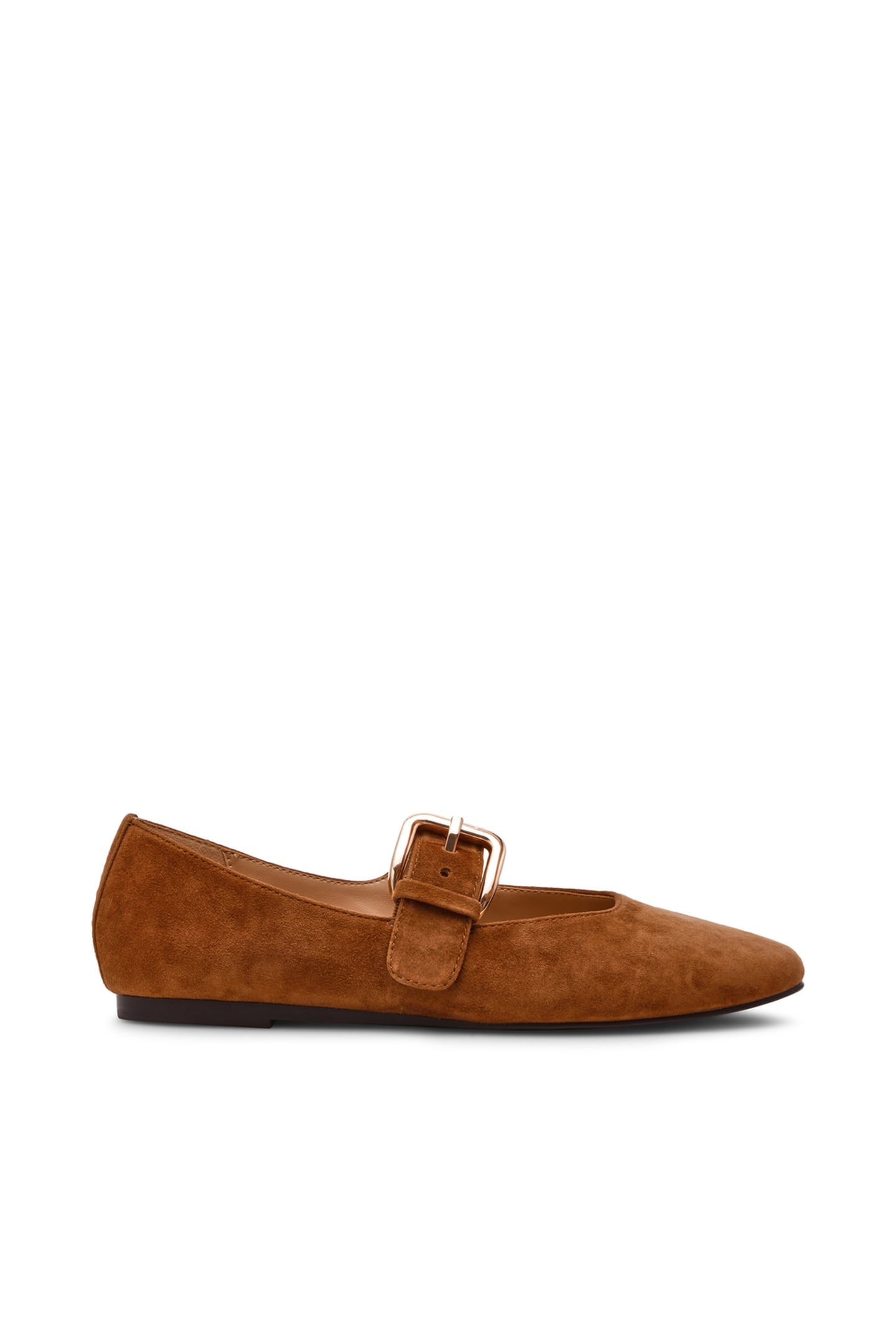 ZARAH FLAT SHOES CHESTNUT SUEDE 1