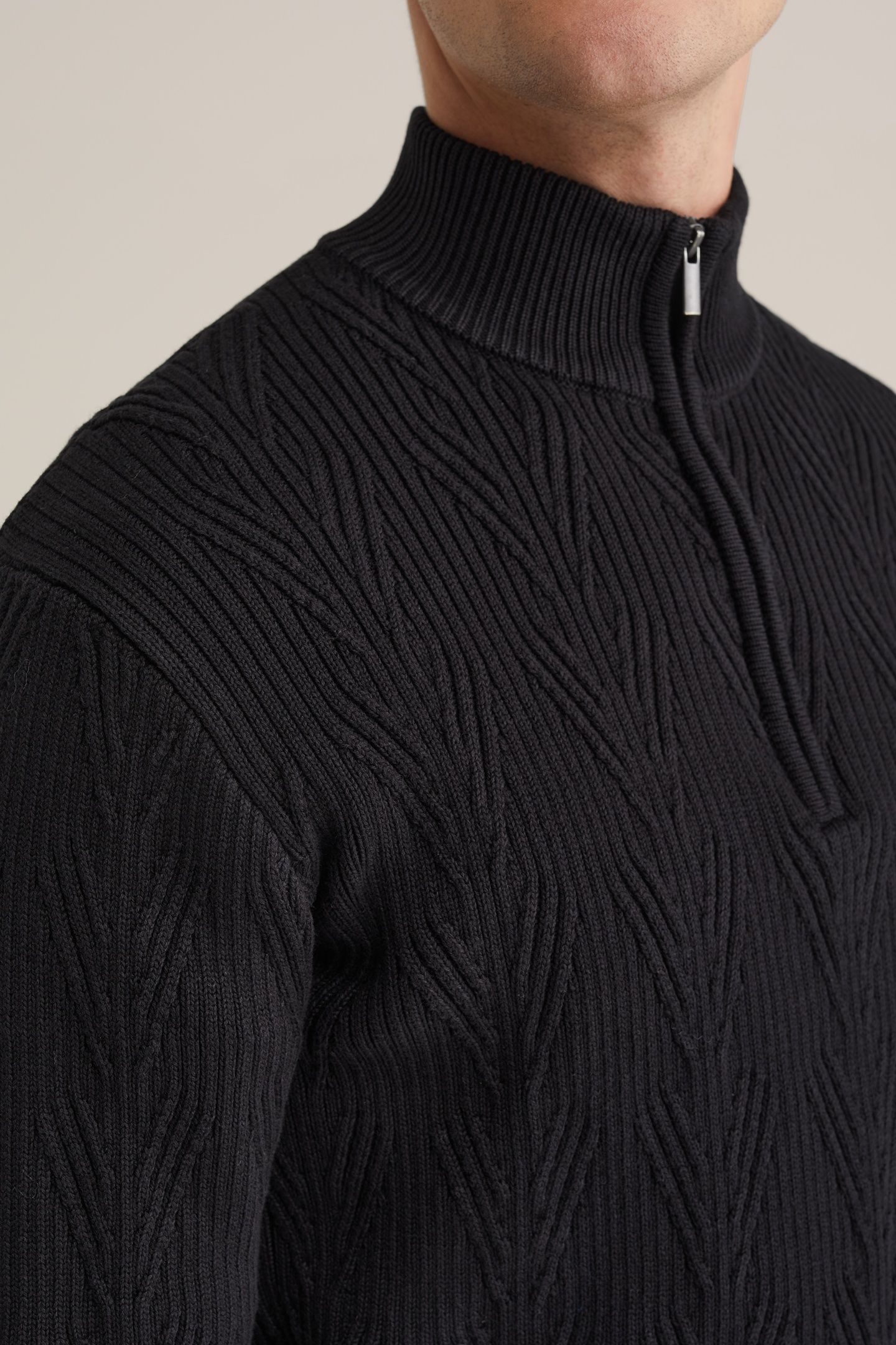 HALFWAY ZIPPER BLACK 5