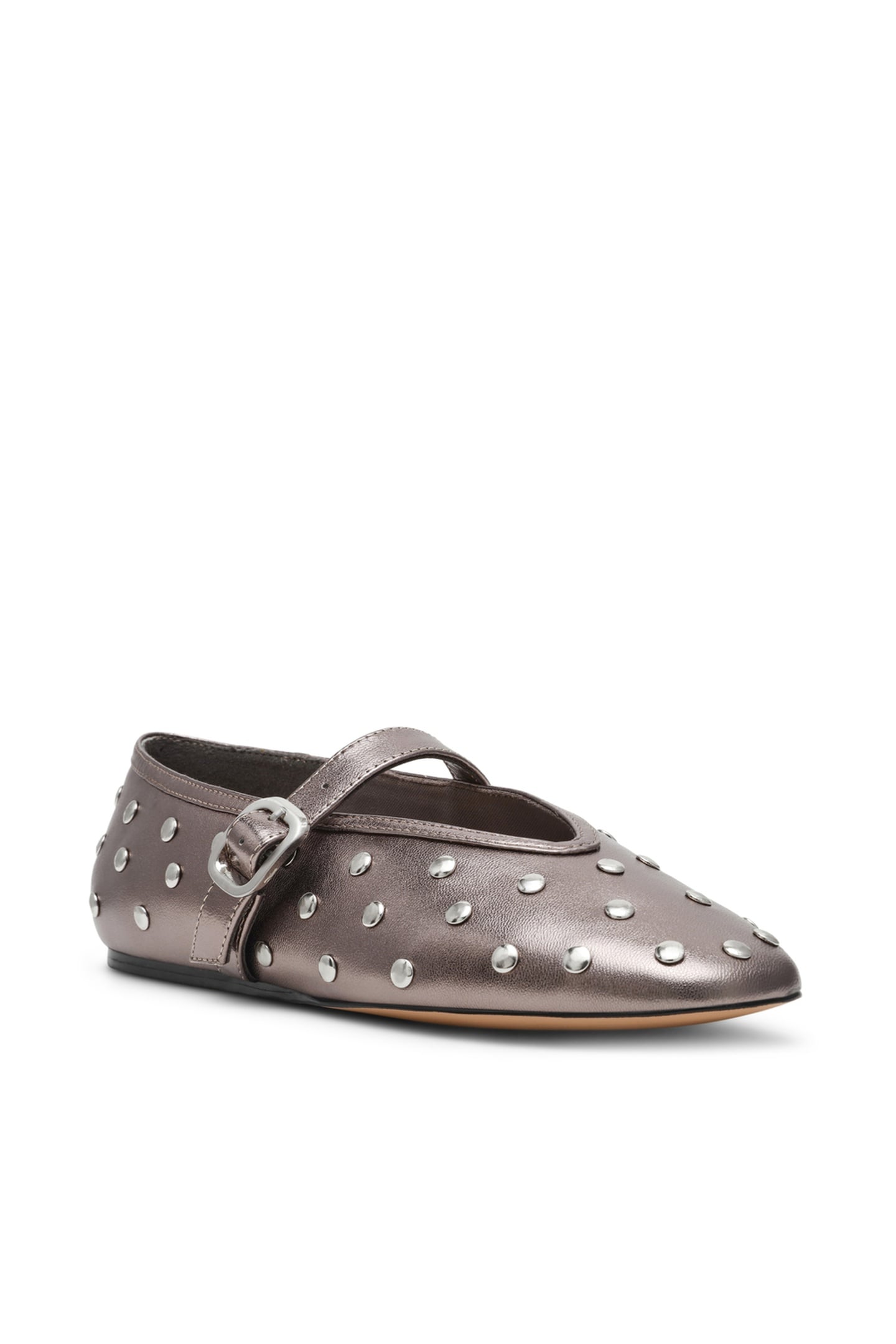 ARCHER FLAT SHOES PEWTER LEATHER 3