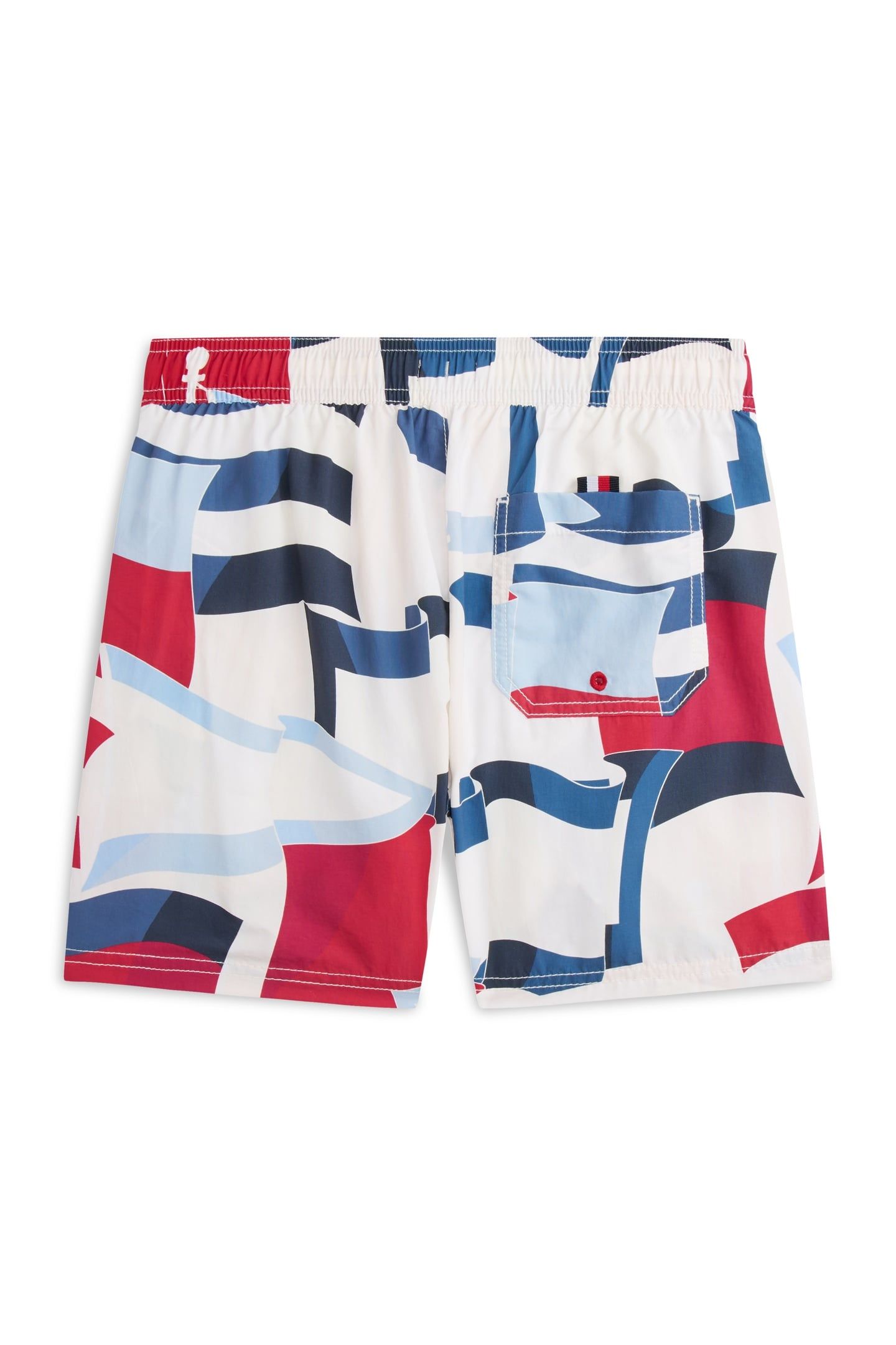 BOYS MEDIUM DRAWSTRING SHORTS VINTAGE FLAGS IVORY PETAL 2