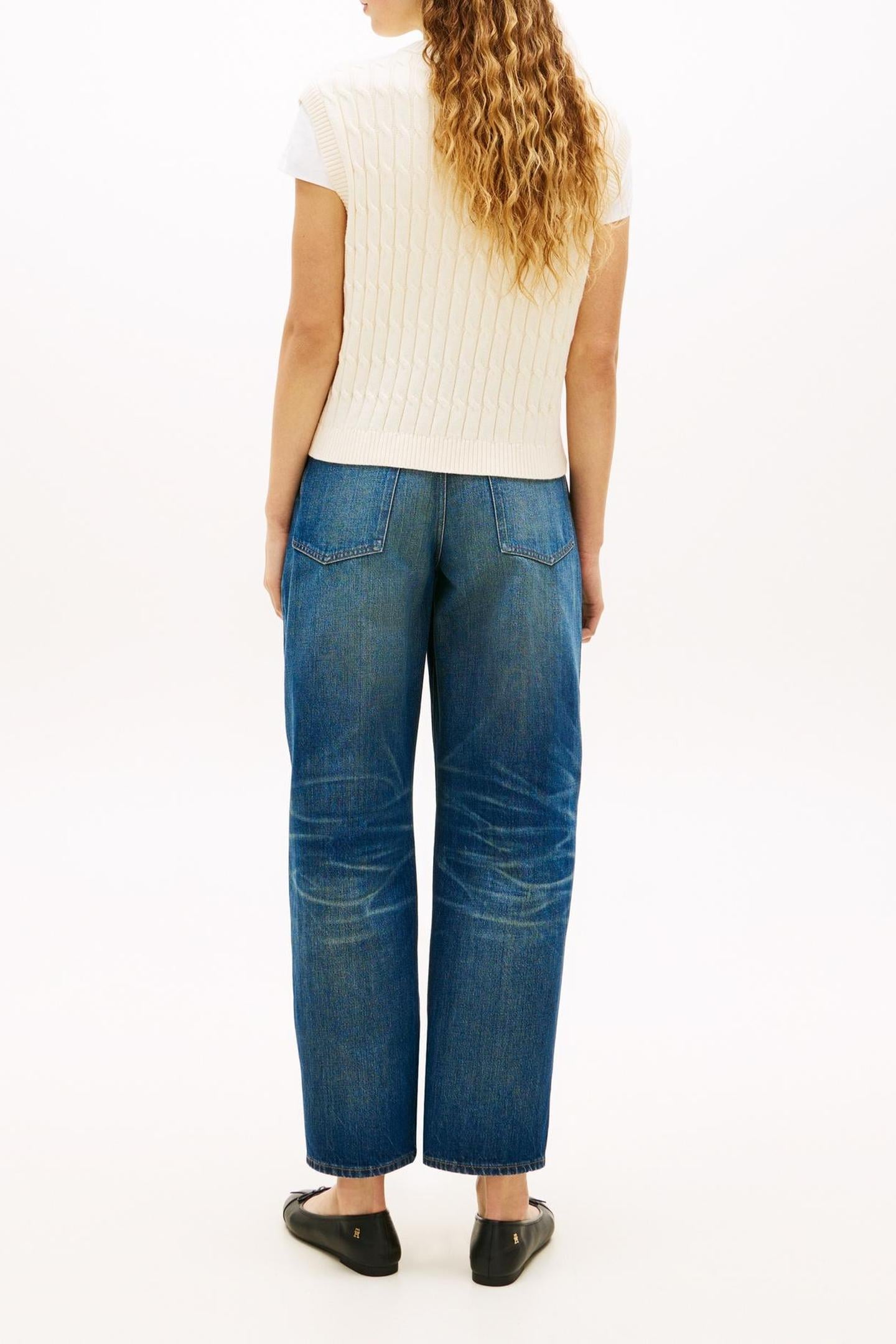 COTTON CABLE MID V-NECK CALICO 3